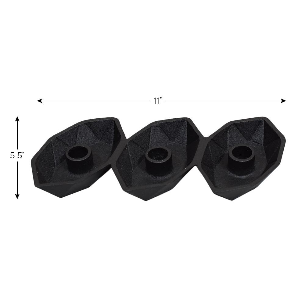 Handmade Aluminum Eco - friendly Geometric Black Set Of One Tea Light Candle Holder - BBH HOMES LLC