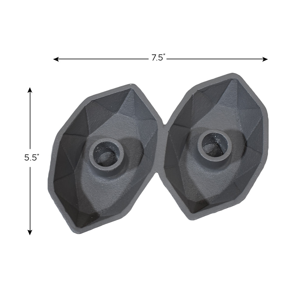 Handmade Aluminum Eco - friendly Geometric Gray Set Of One Tea Light Candle Holder - BBH HOMES LLC