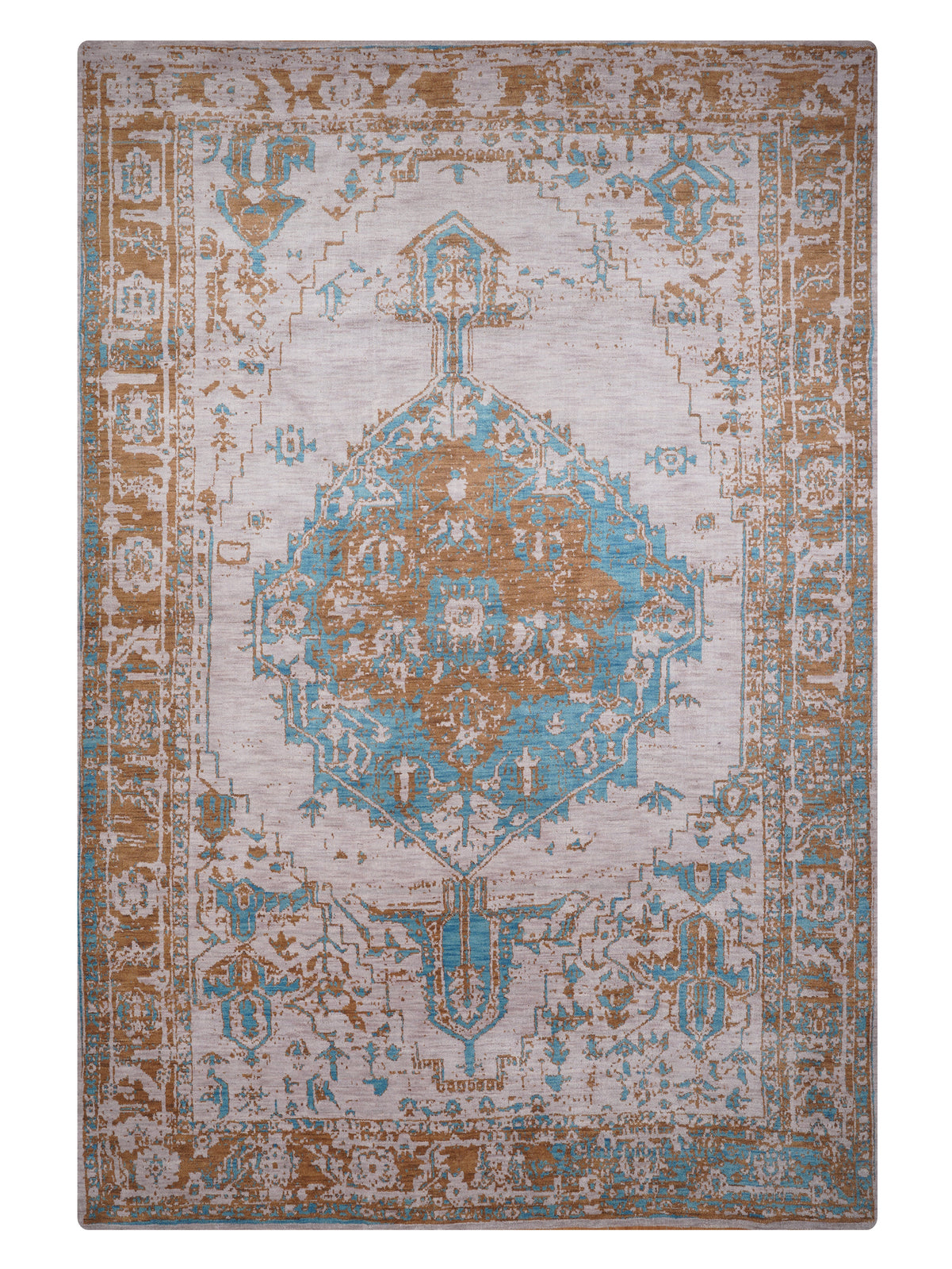 Desert Sky Hand Knotted Wool Oriental Area Rug