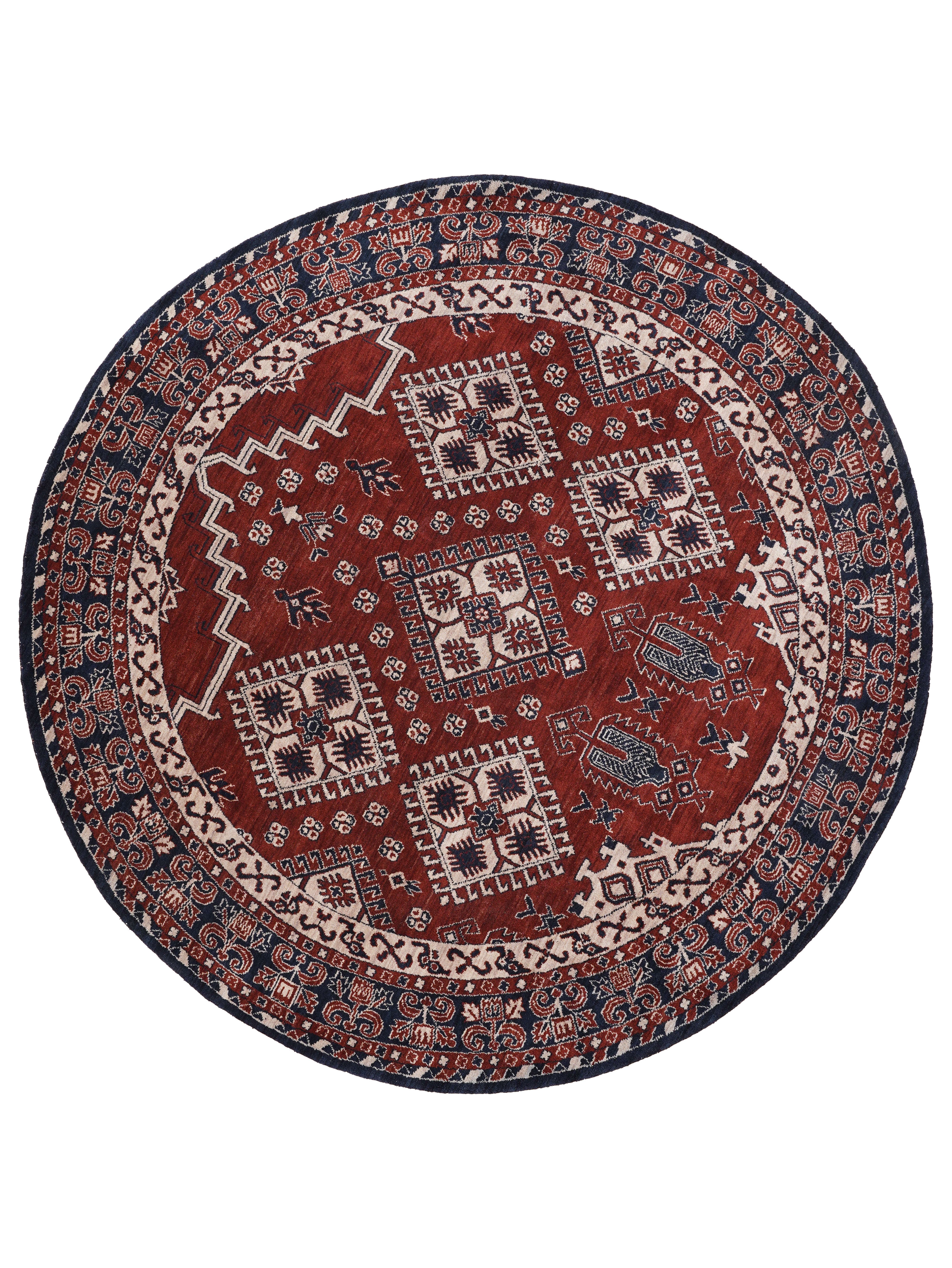 Kazak Ember Hand Knotted Wool Area Rug