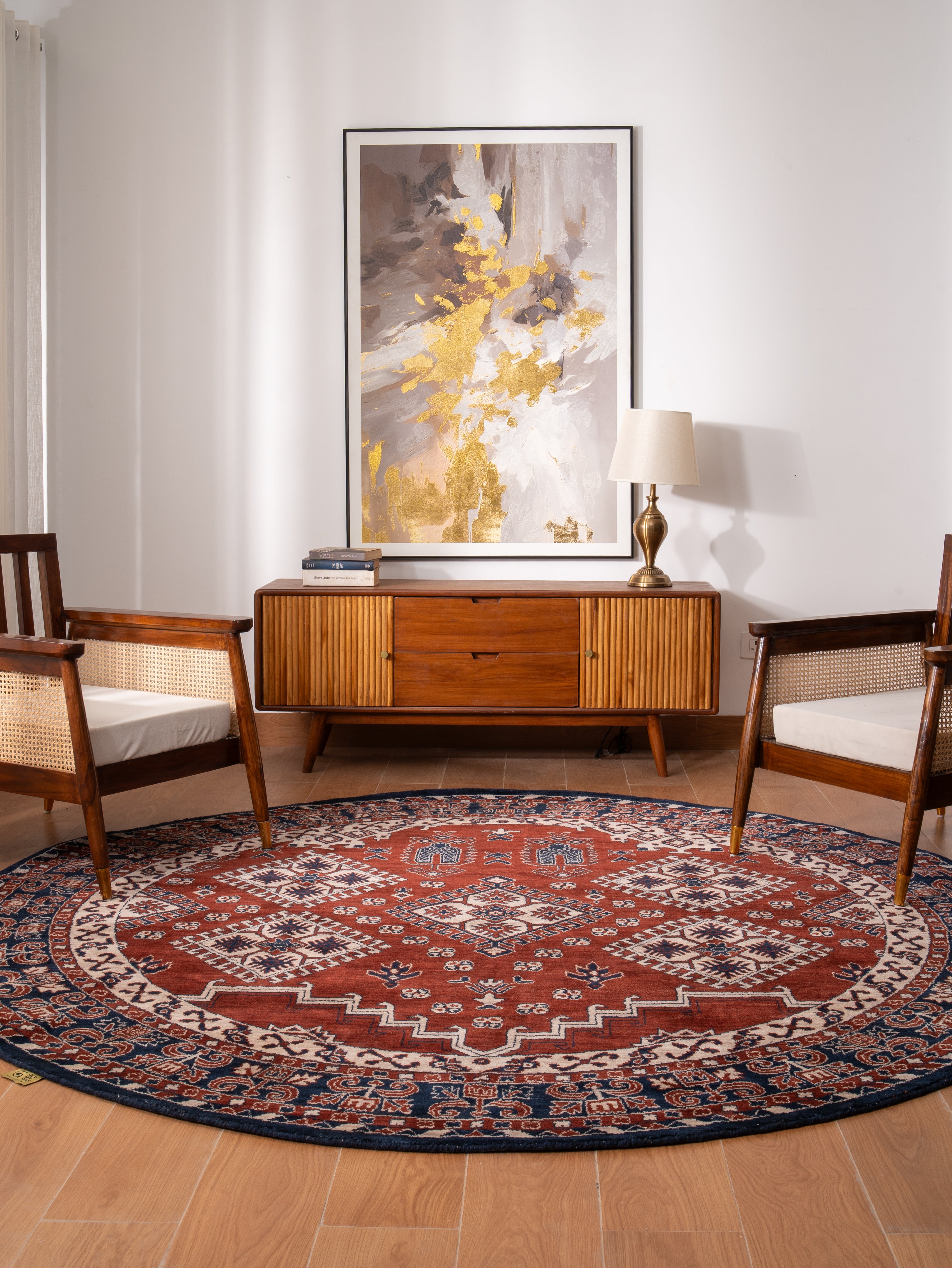 Kazak Ember Hand Knotted Wool Area Rug