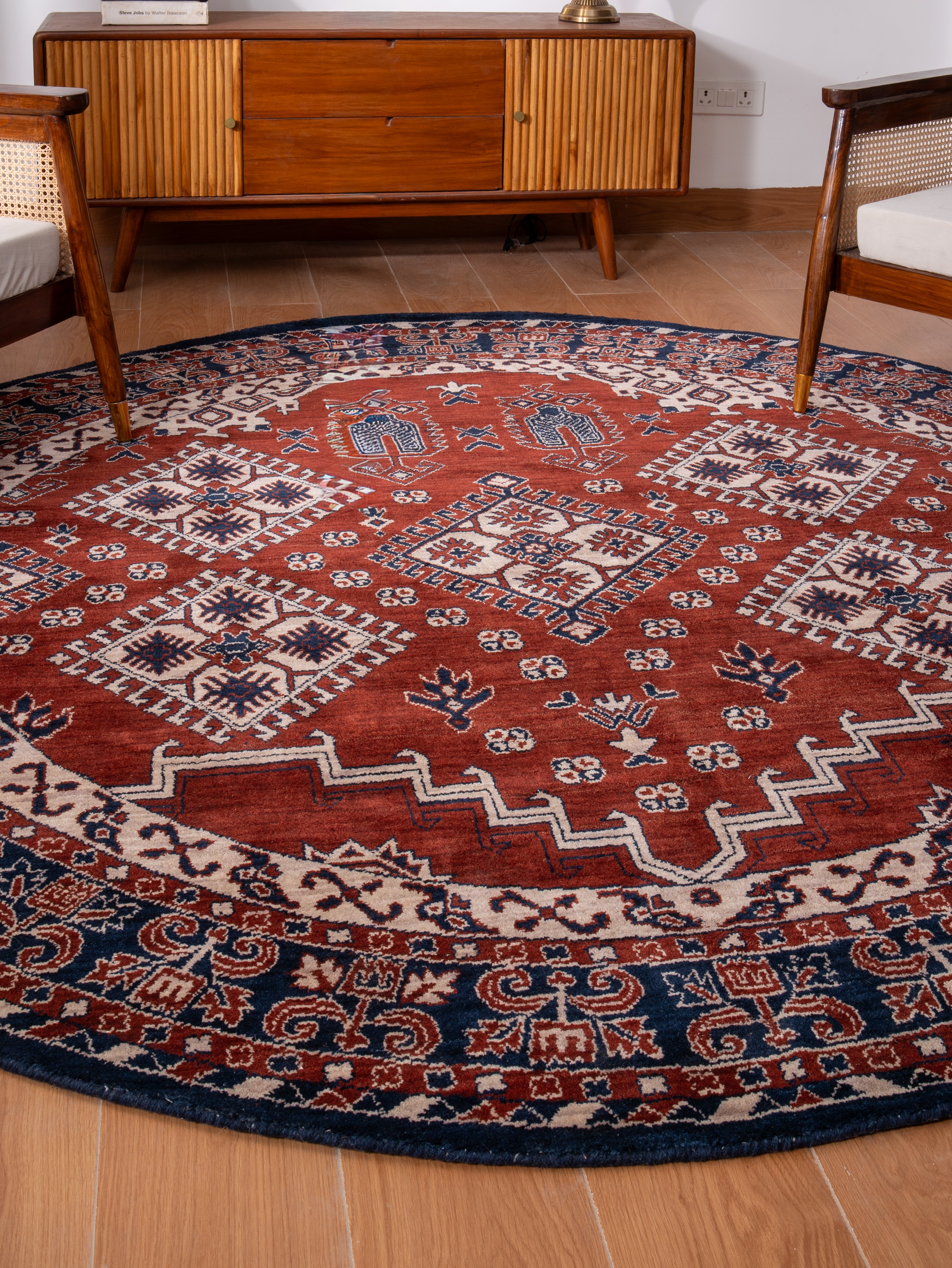 Kazak Ember Hand Knotted Wool Area Rug