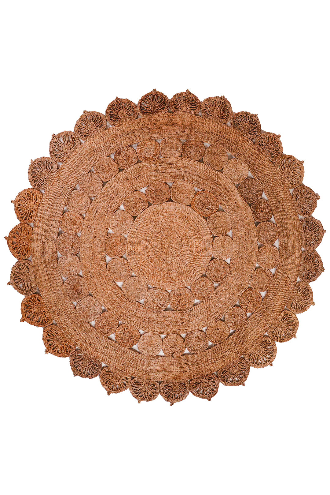 Bamboo Bloom Hand Woven Jute Rug