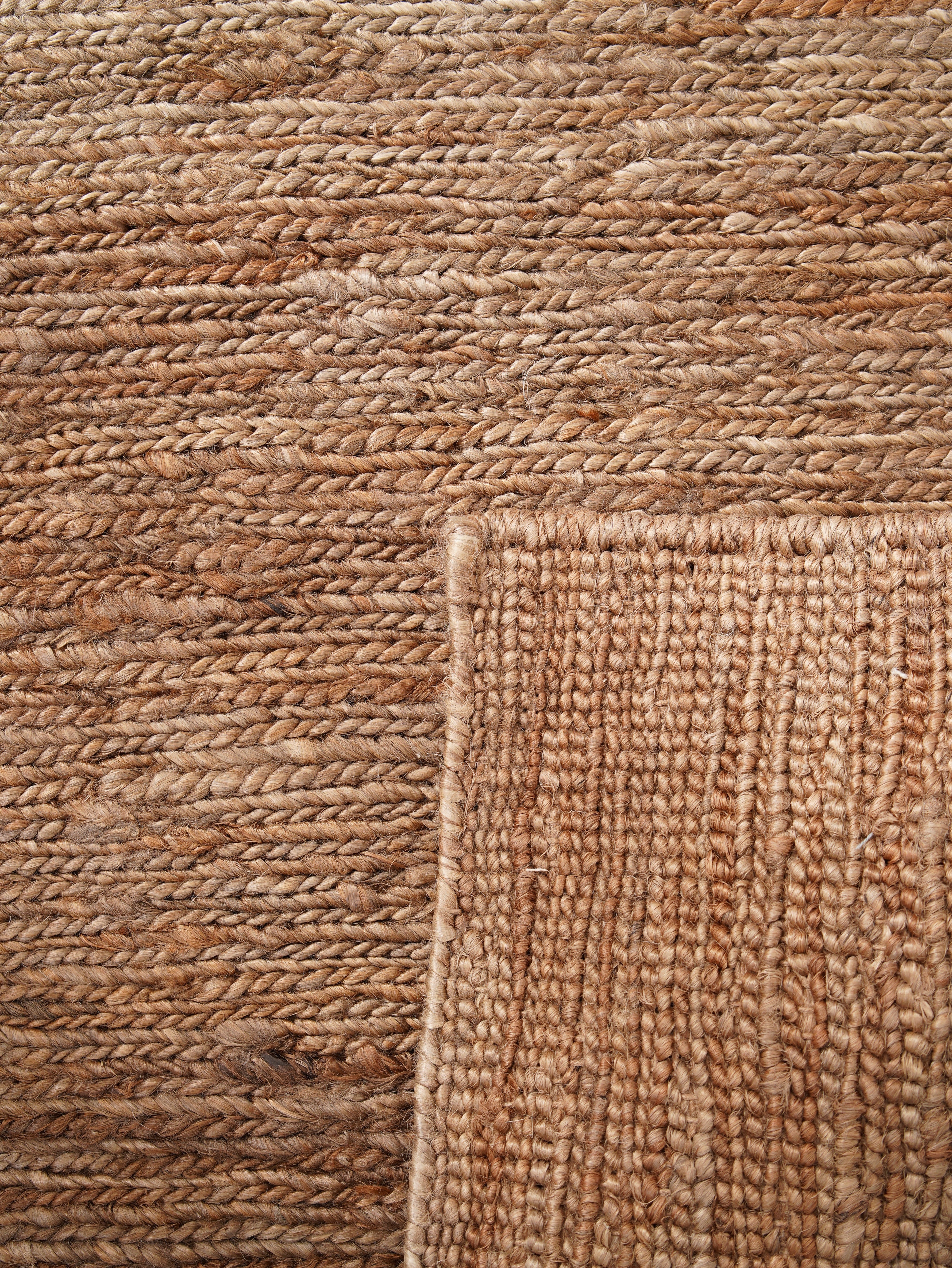Light Brown Hand Knotted Sumak Jute Rug