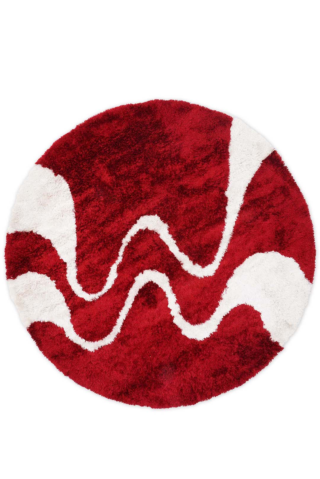 Scarlet Wave Hand Tufted Shag Rug
