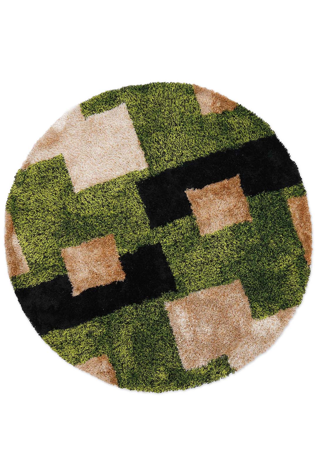 Pixel Maze Hand Tufted Shag Rug