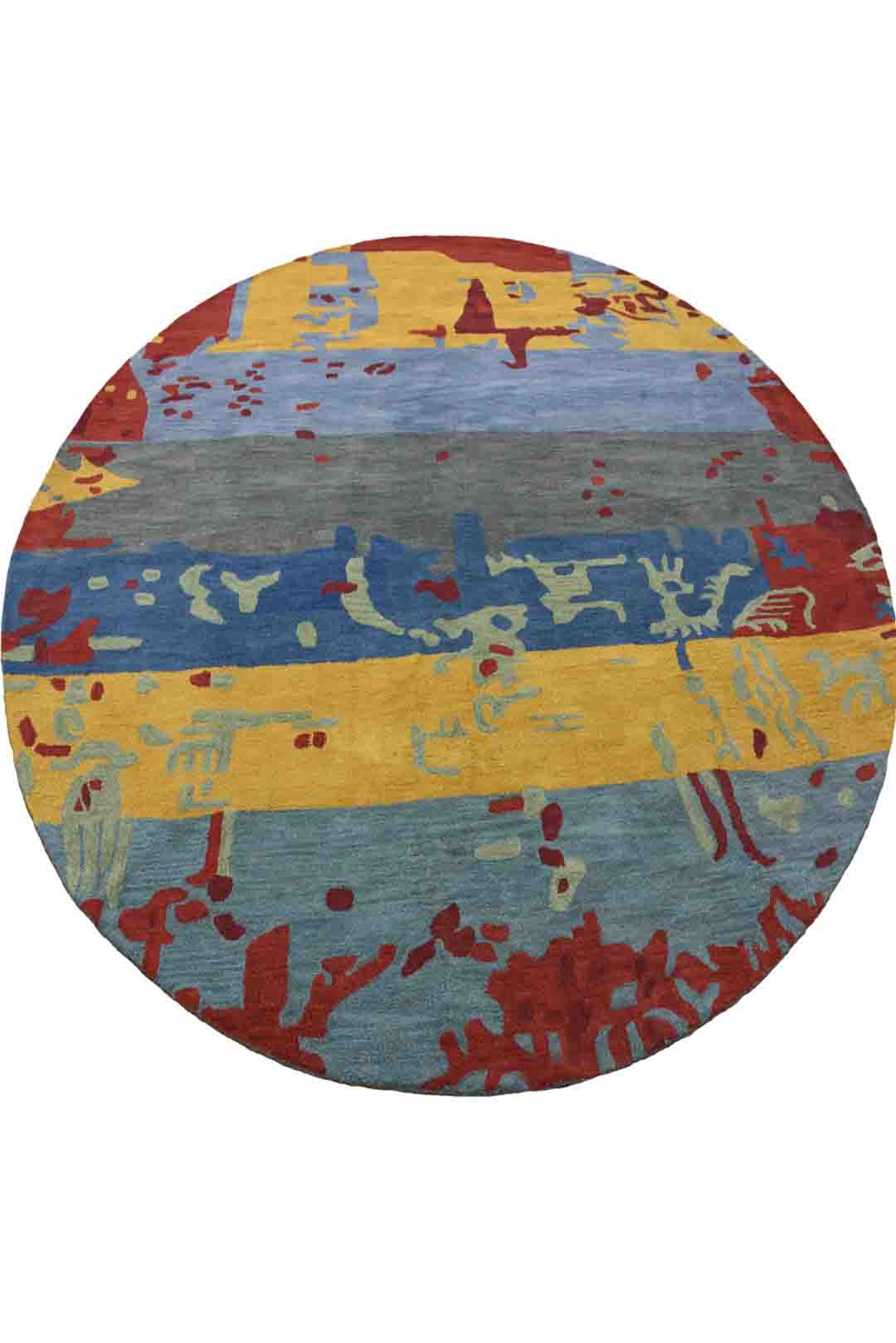 Kaleidowave Hand Tufted Wool Area Rug