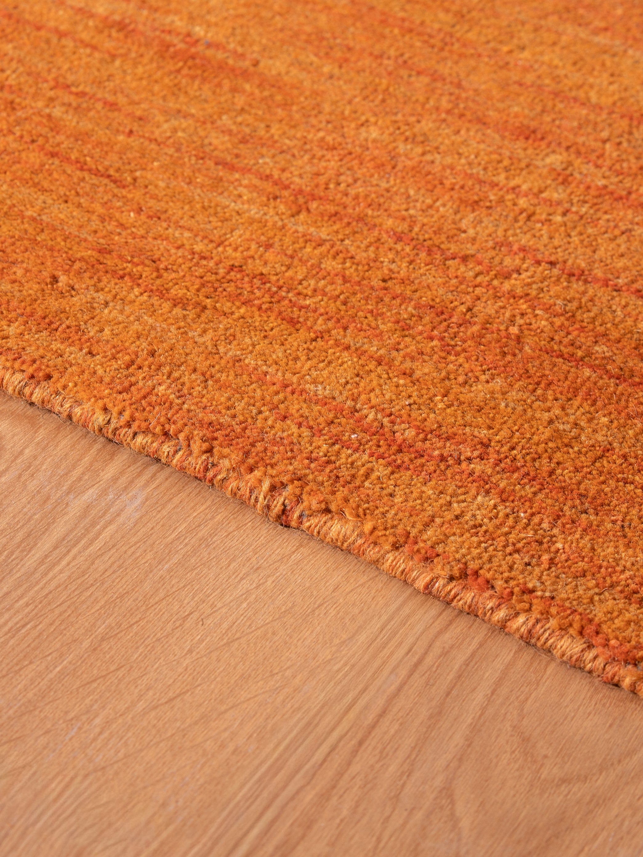 Solid Hand Knotted Wool Rug