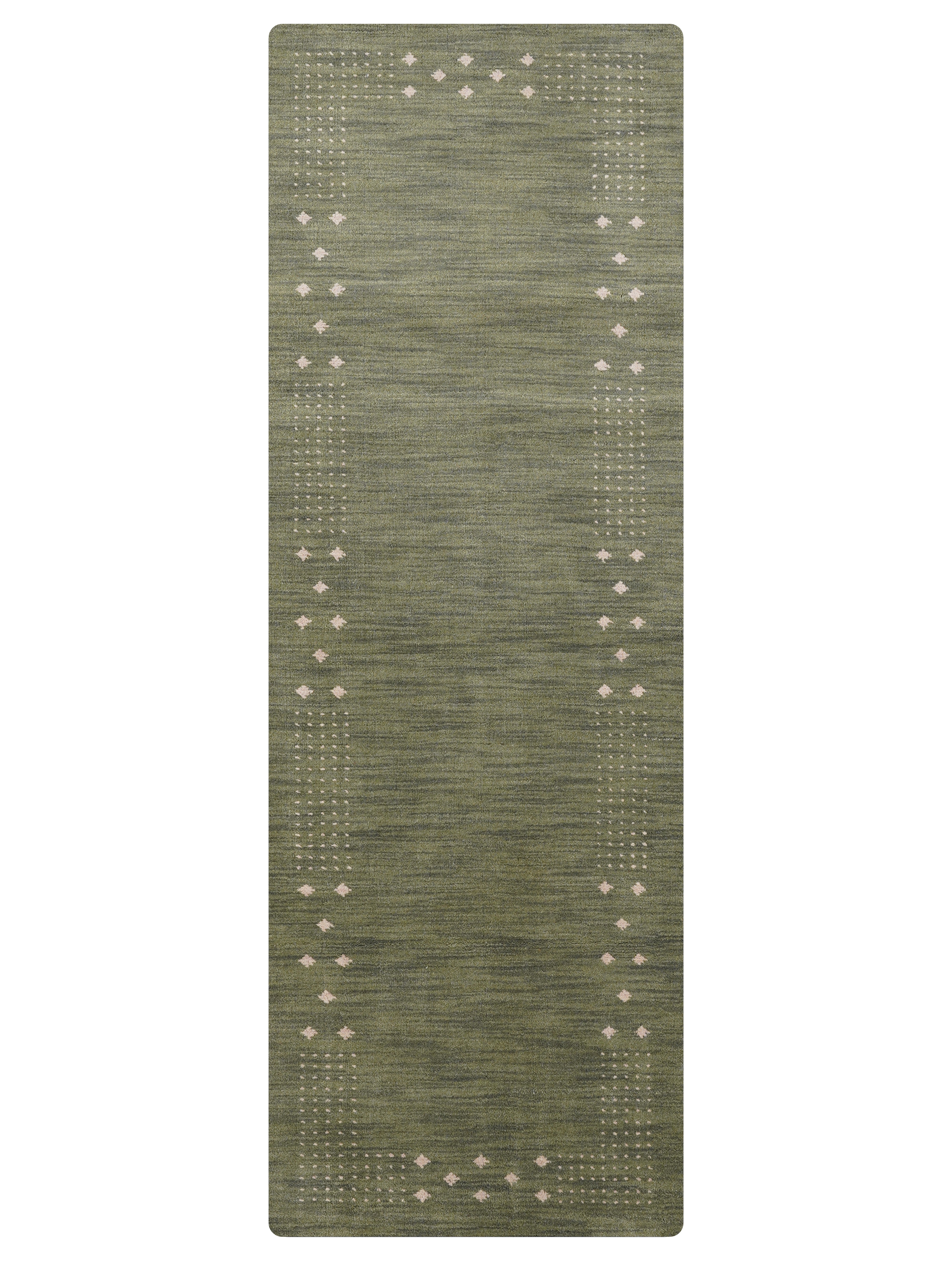 Teal Hand Knotted Wool Rug