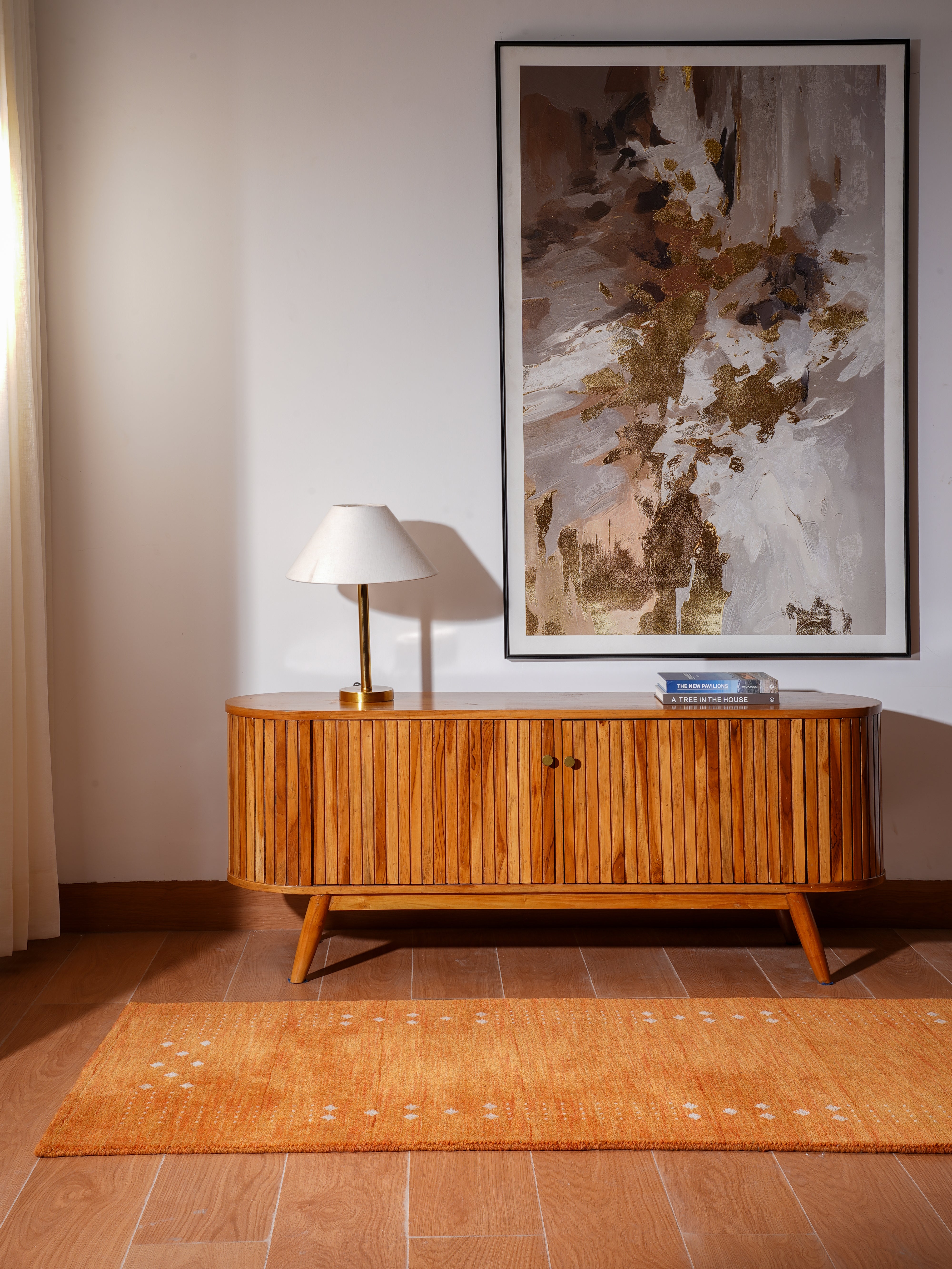 Teal Hand Knotted Wool Rug