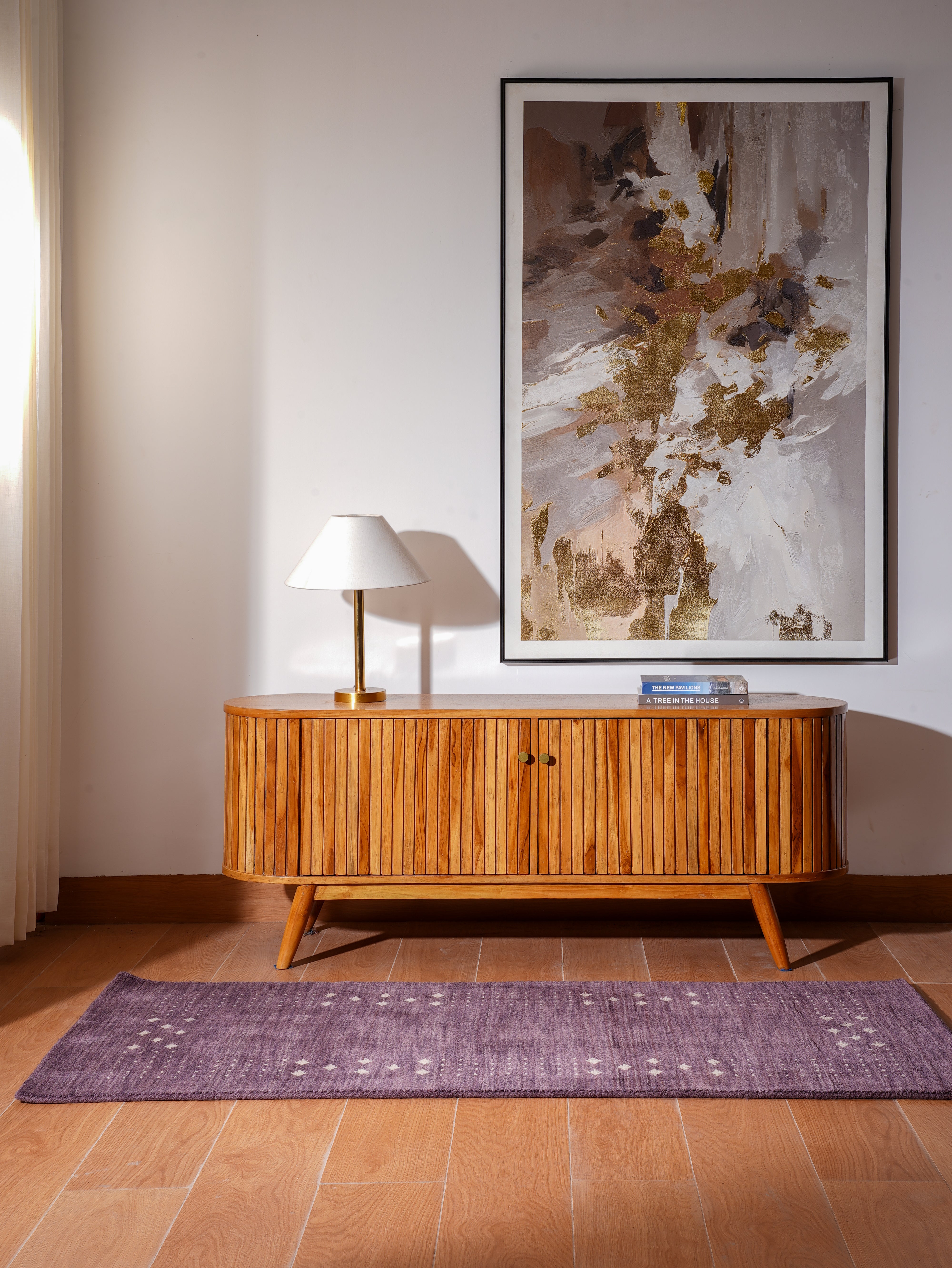 Teal Hand Knotted Wool Rug