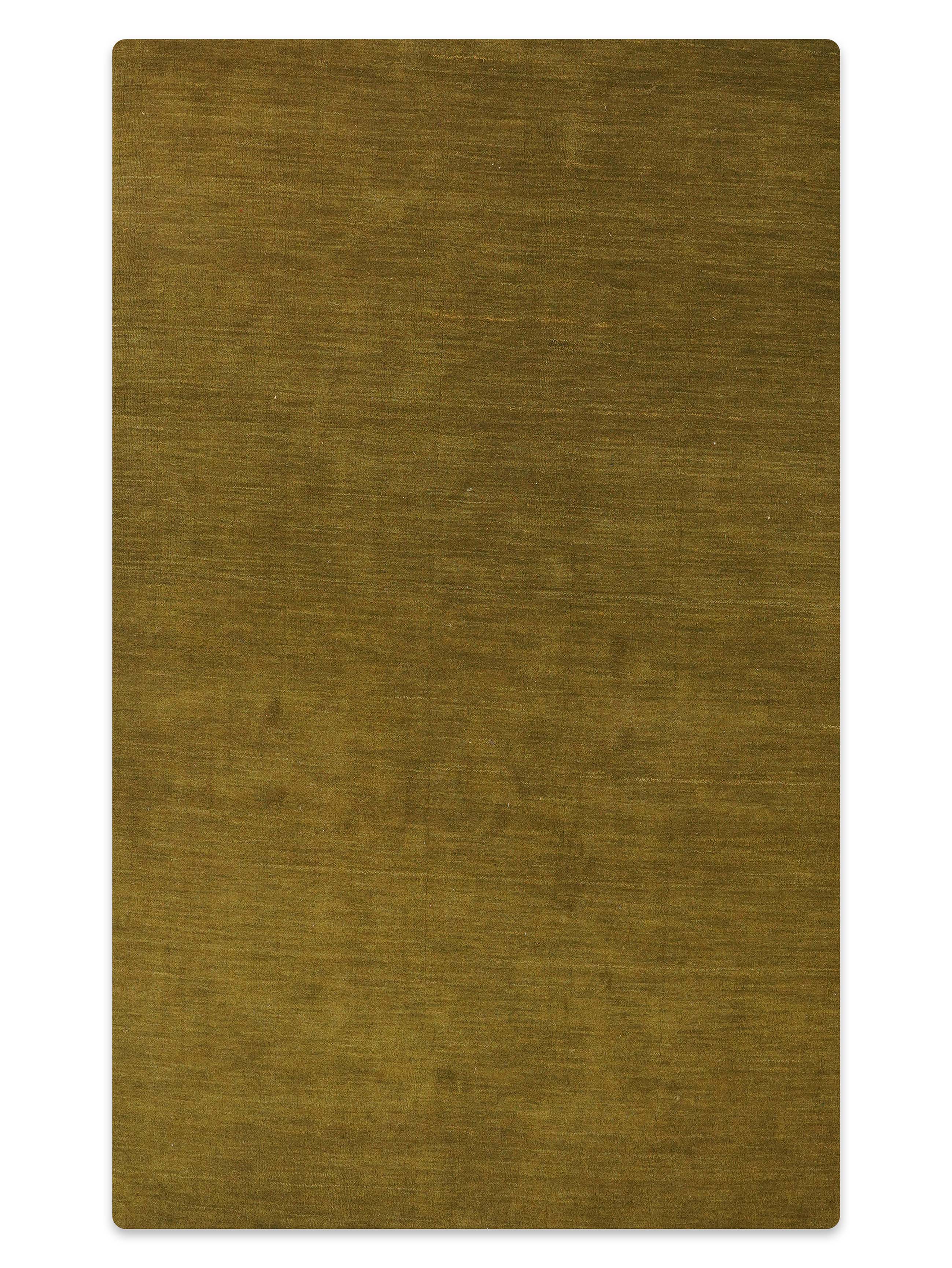 Plain Hand Knotted Wool Rug