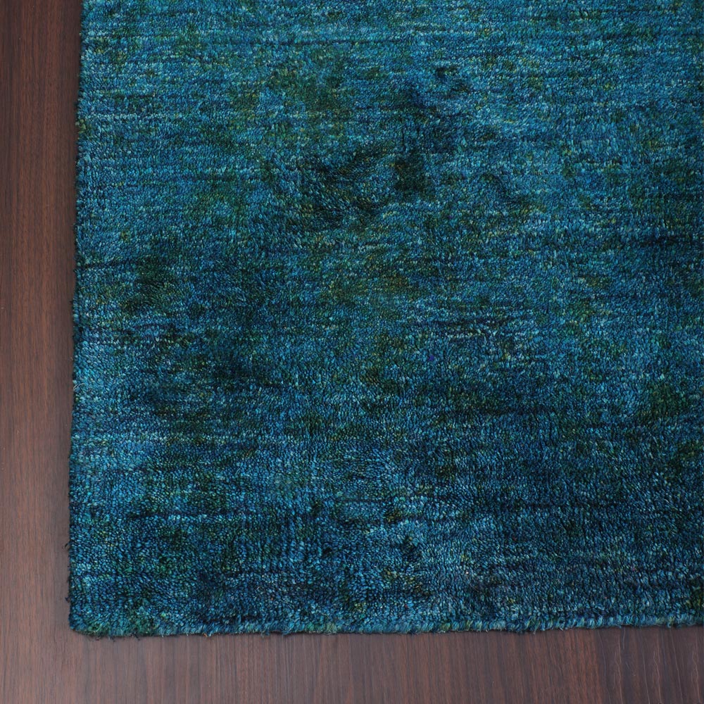 Solid Hand Knotted Recycled Silk Rug