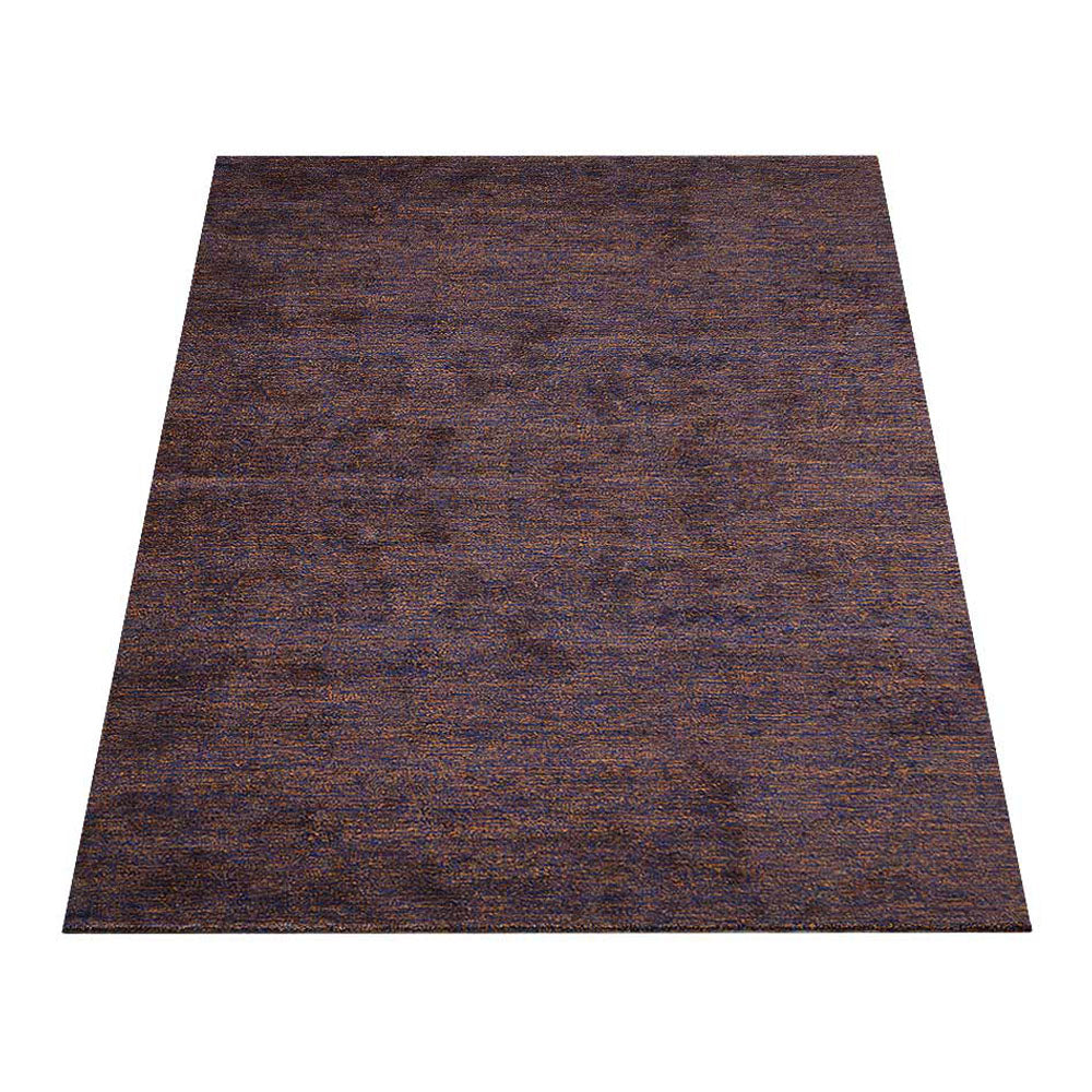 Solid Hand Knotted Recycled Silk Rug