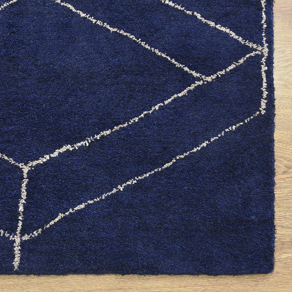 Cube Hand Knotted Recycled Silk Rug