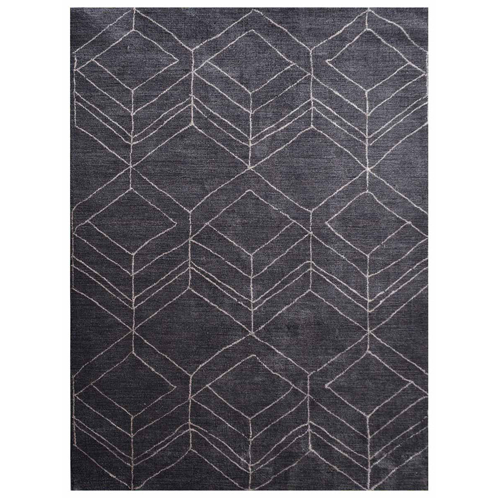 Cube Hand Knotted Recycled Silk Rug