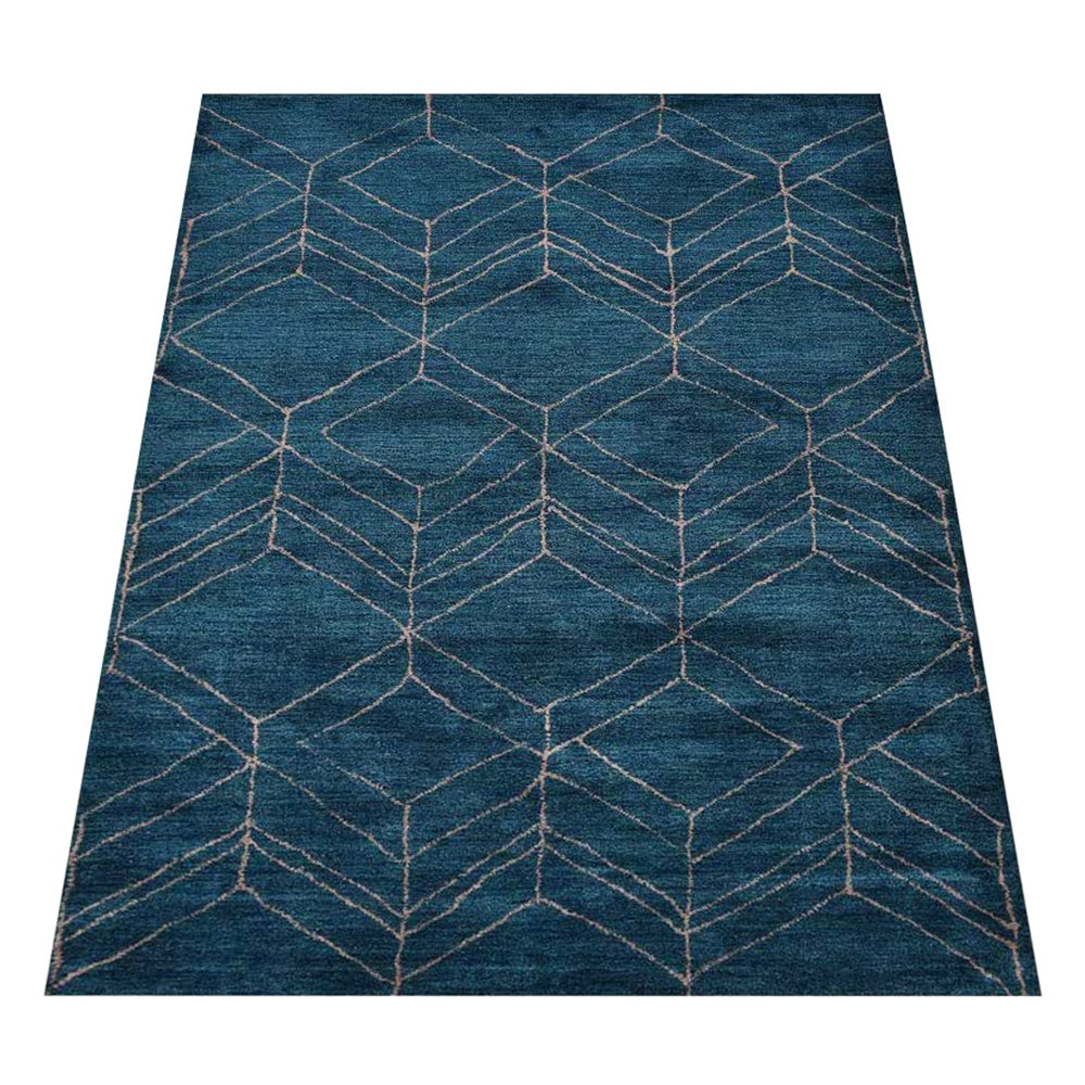 Cube Hand Knotted Recycled Silk Rug