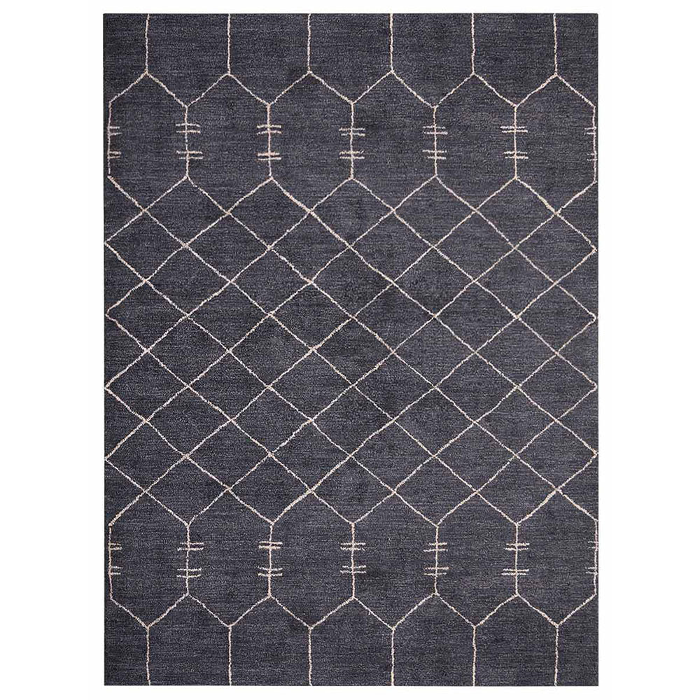 Vedika Hand Knotted Silk Blue Area Rug