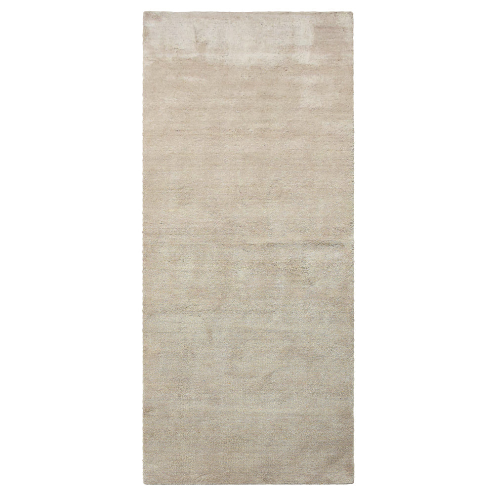 Solid Hand Knotted Silk & Wool Rug