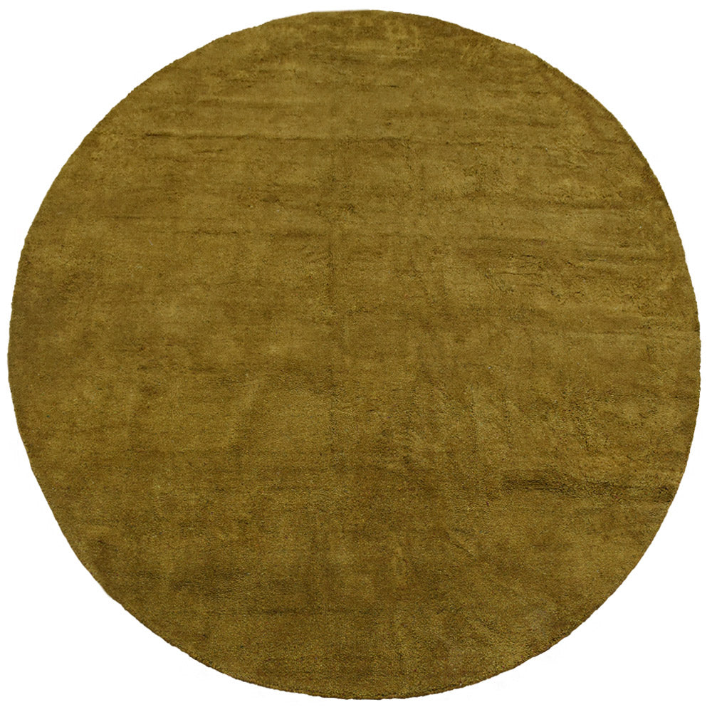 Solid Hand Knotted Silk & Wool Rug