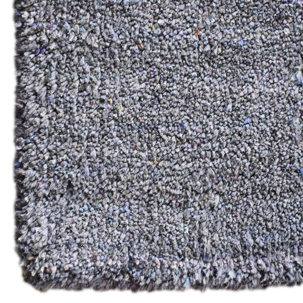 Solid Hand Knotted Silk & Wool Rug