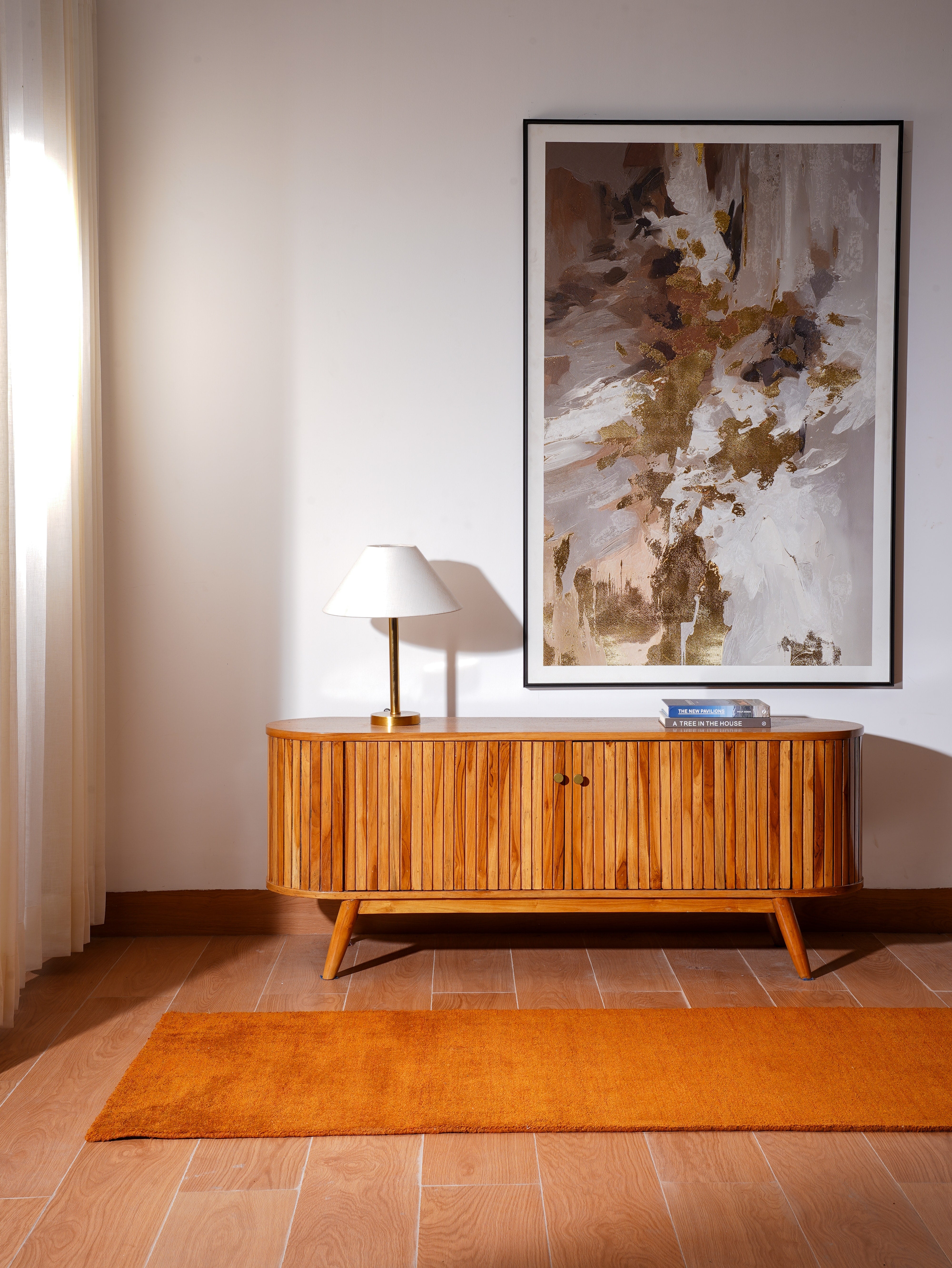 Solid Hand Knotted Silk & Wool Rug