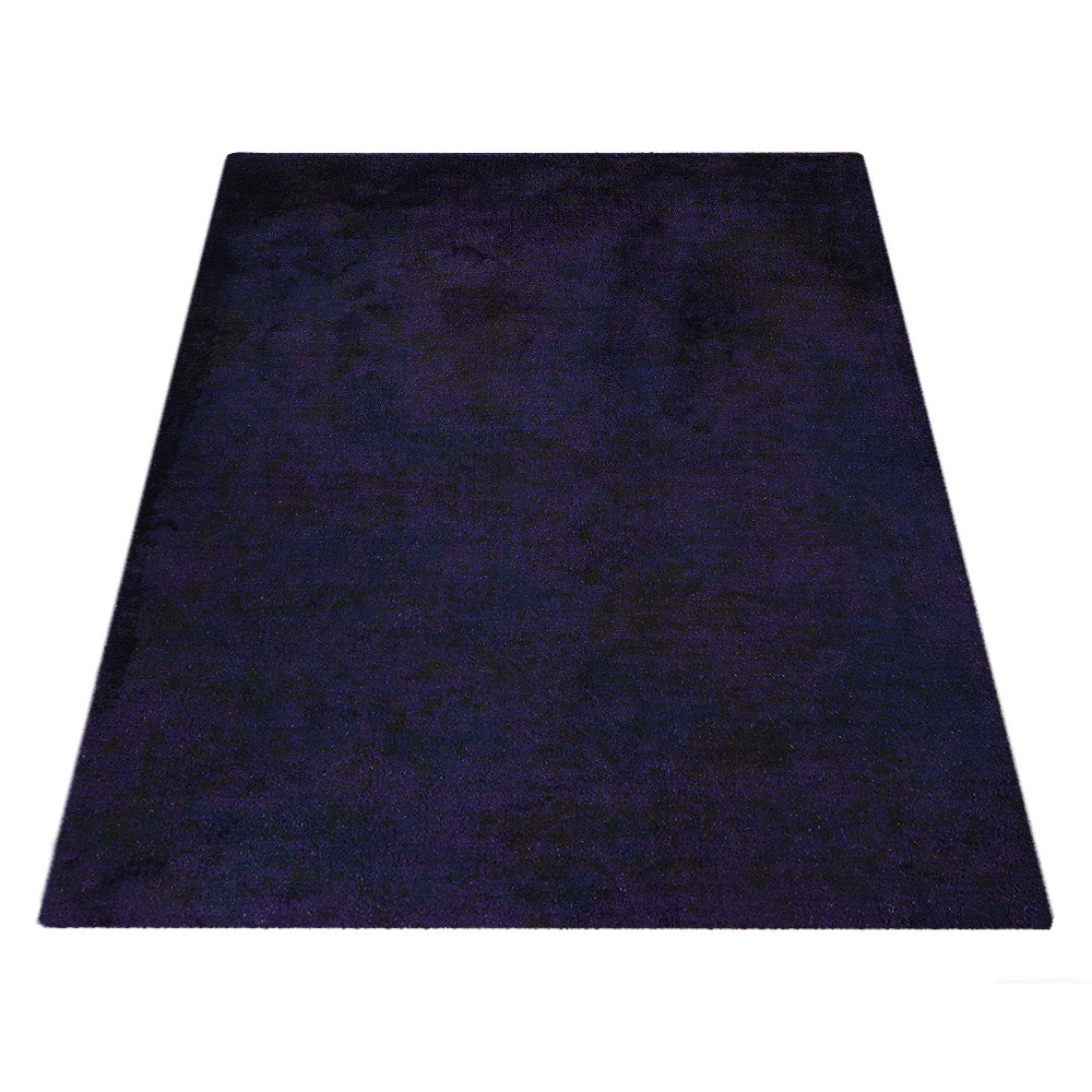 Solid Hand Knotted Silk & Wool Rug