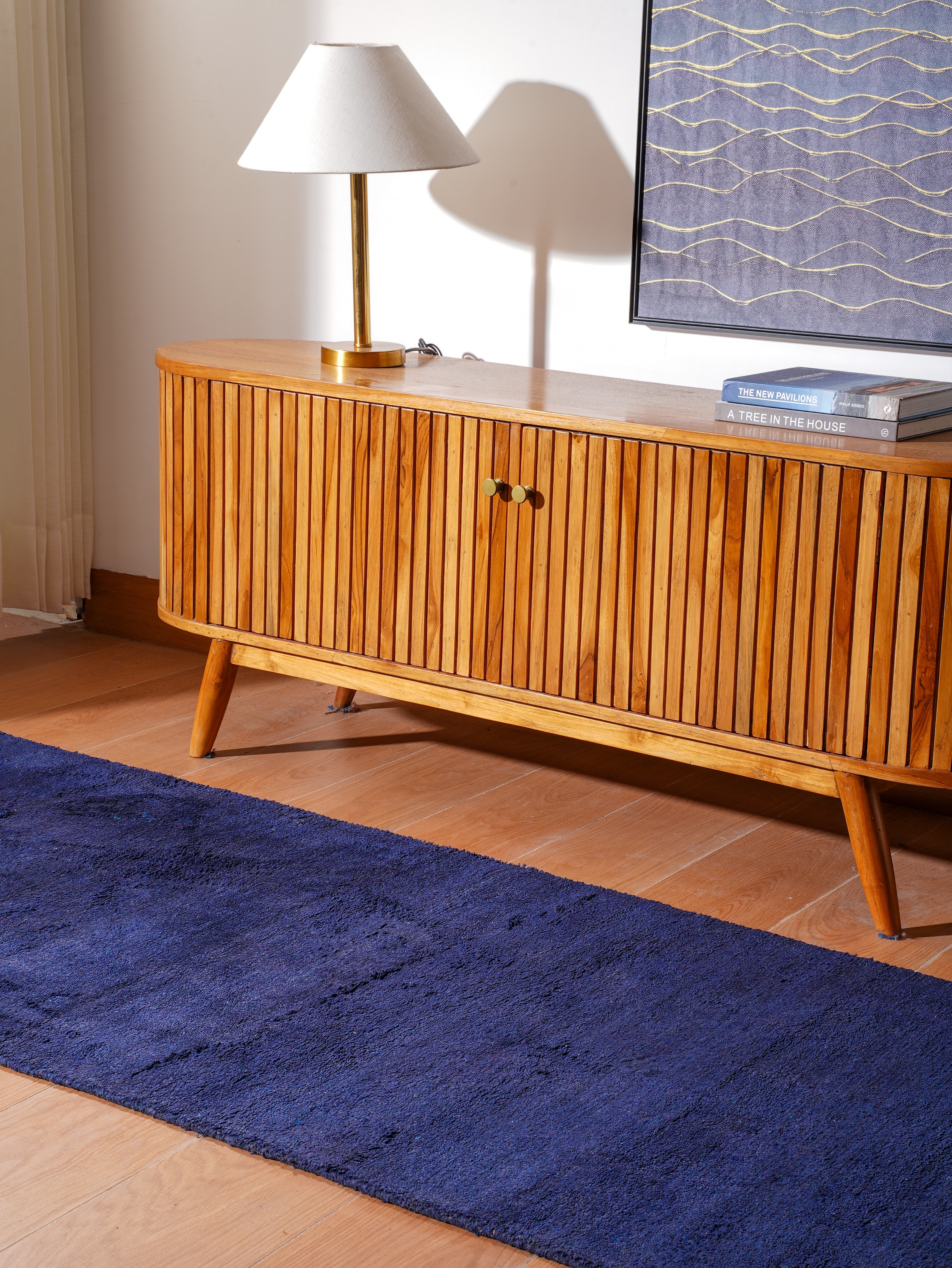 Dual Tone Hand Knotted Silk & Wool Rug