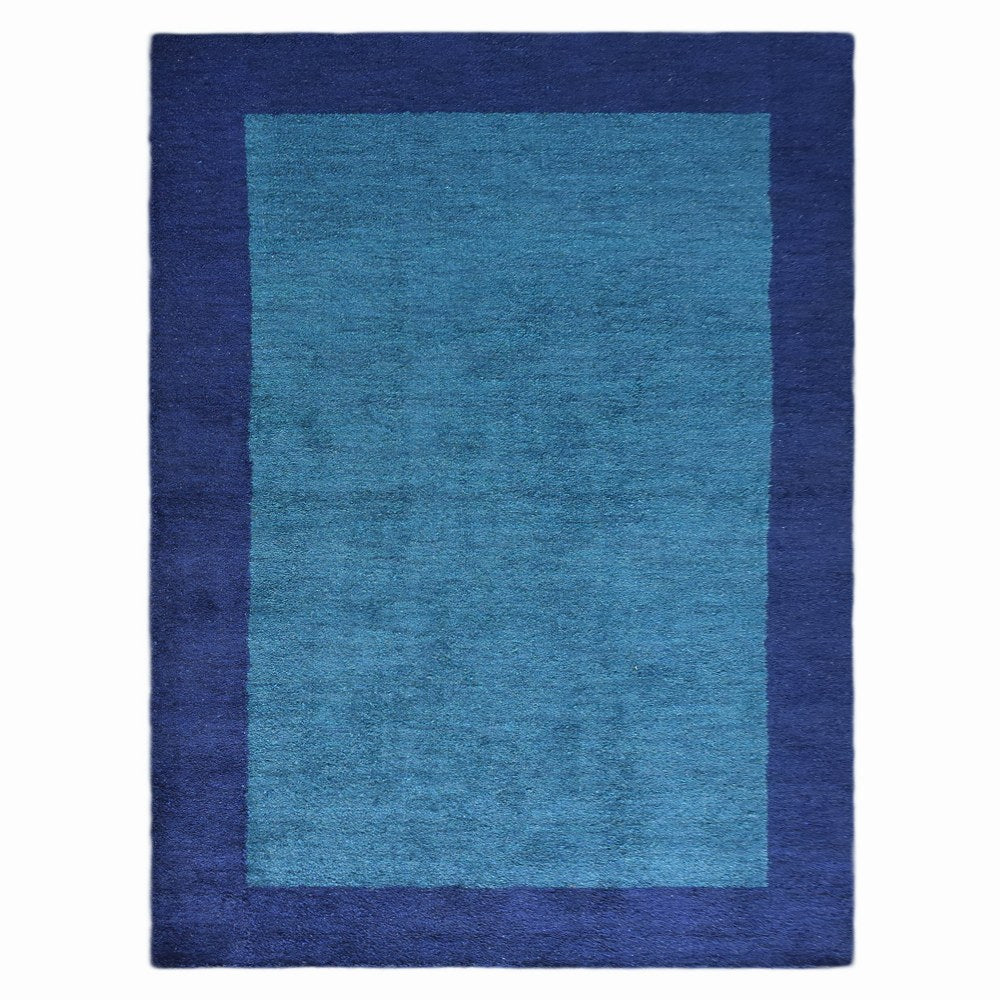 Frame Hand Knotted Silk & Wool Area Rug