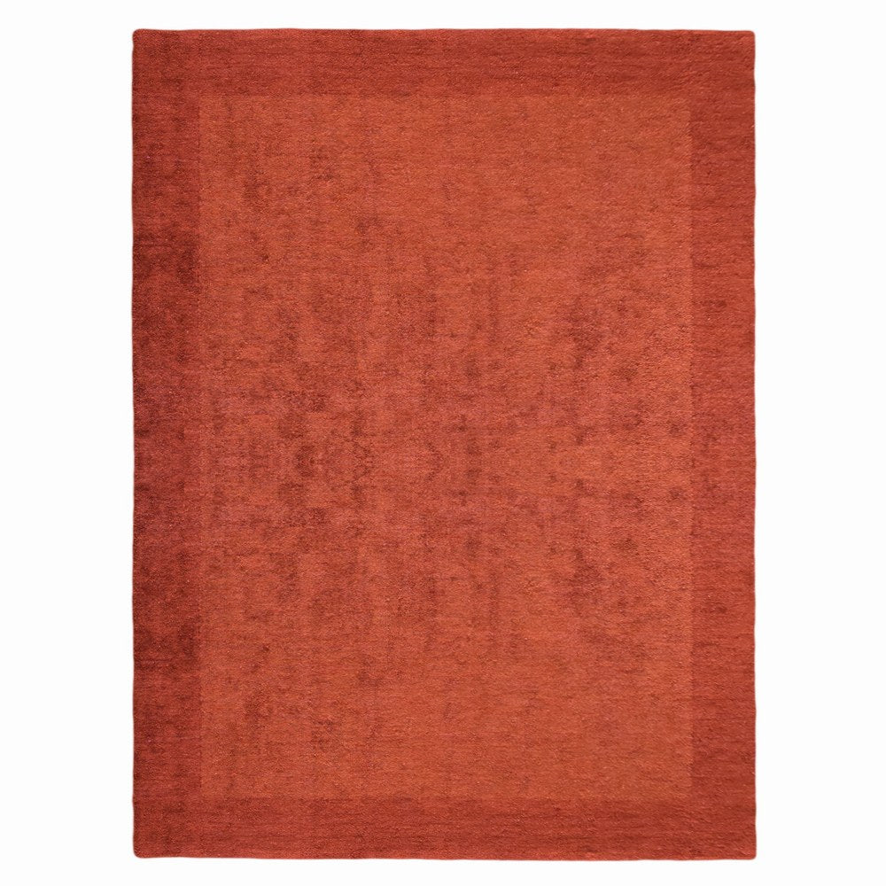 Frame Hand Knotted Silk & Wool Area Rug