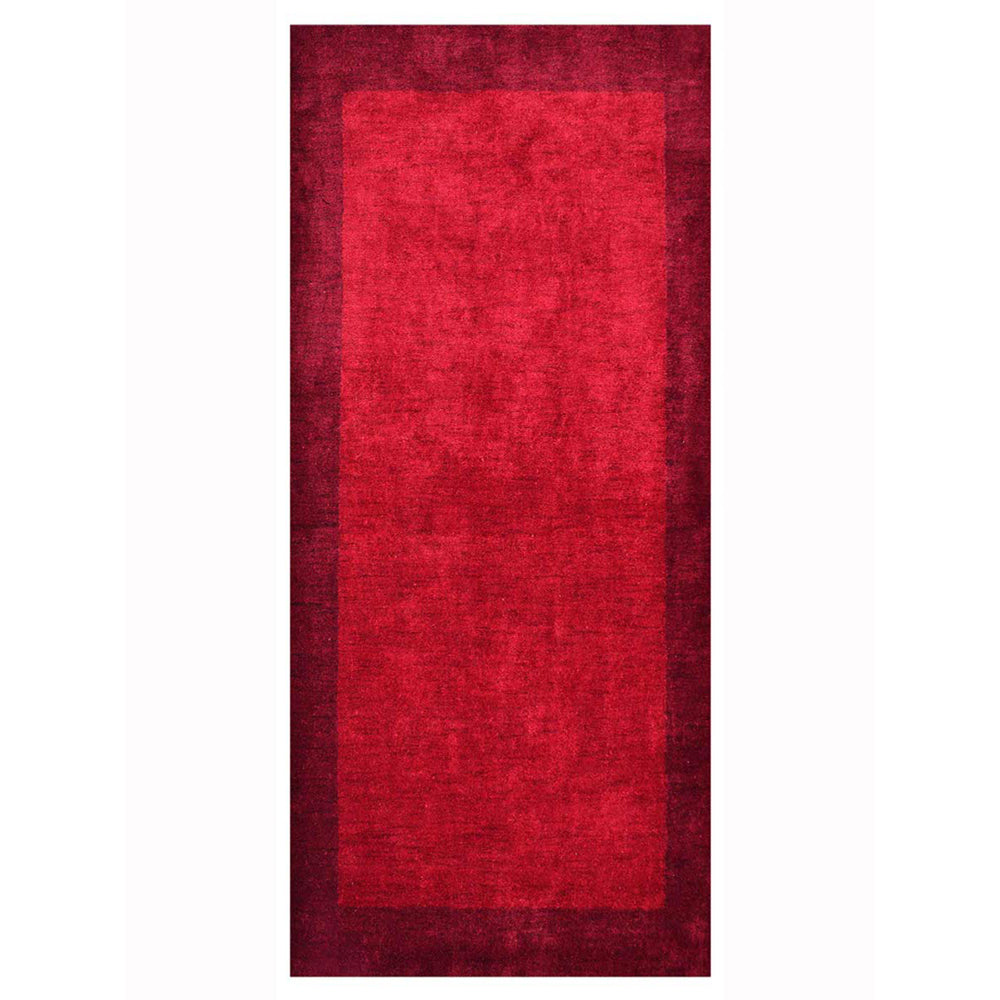 Frame Hand Knotted Silk & Wool Area Rug