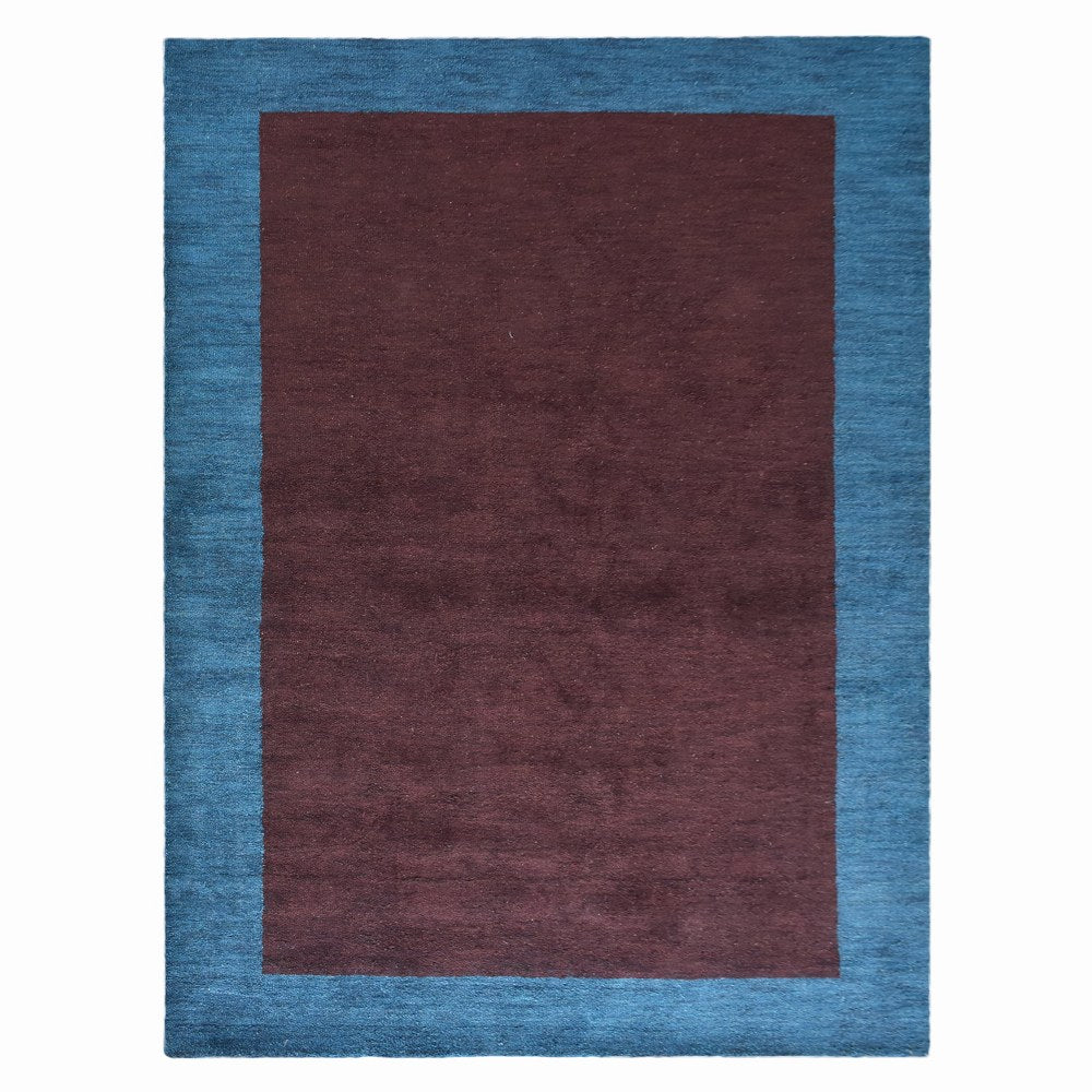 Frame Hand Knotted Silk & Wool Area Rug