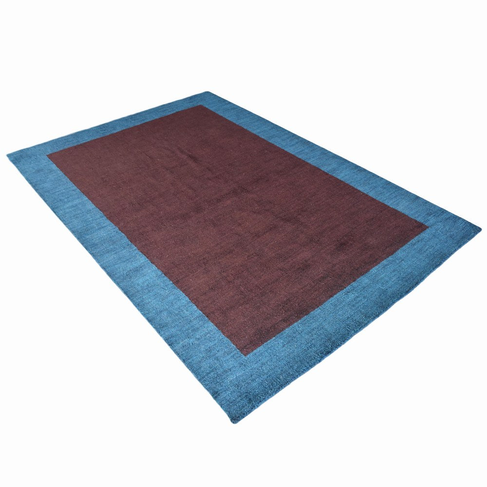 Frame Hand Knotted Silk & Wool Area Rug