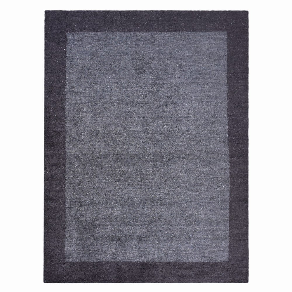 Frame Hand Knotted Silk & Wool Area Rug