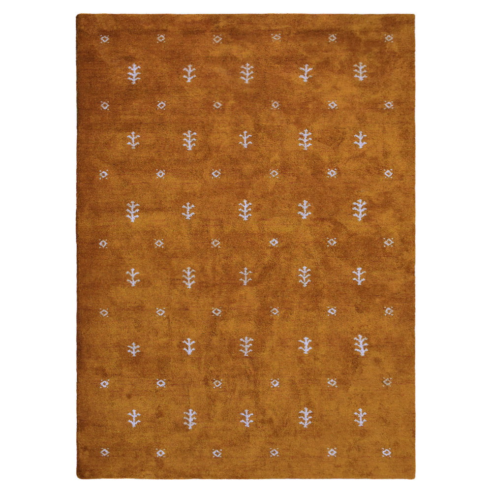 Iver Hand Knotted Silk & Wool Green Area Rug