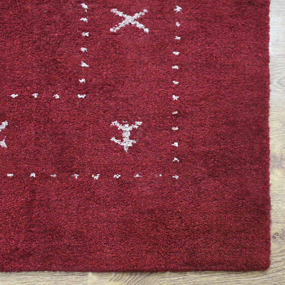 Fia Hand Knotted Silk & Wool Orange Area Rug