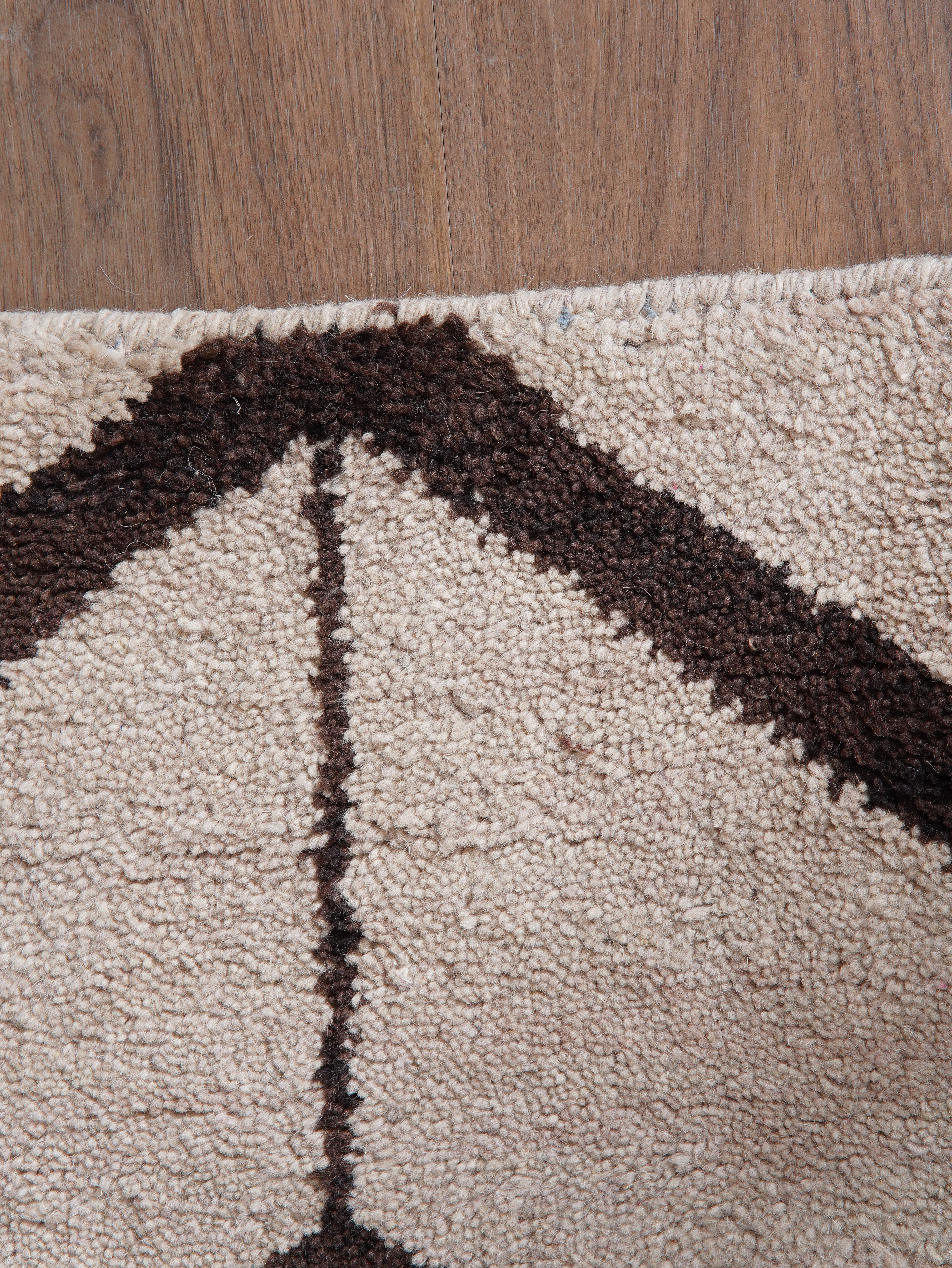 Chevron Hand Knotted Wool Area Rug