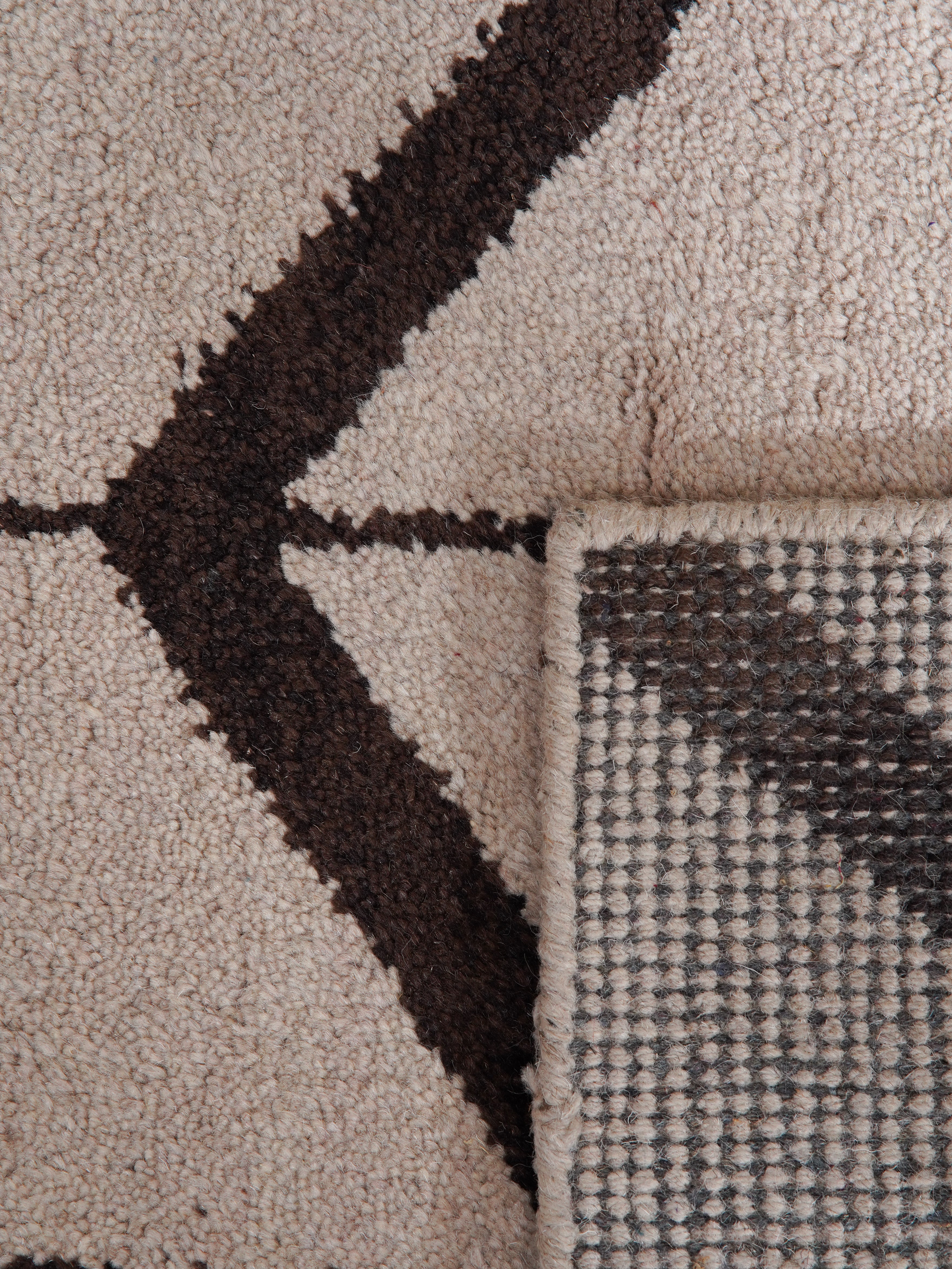 Chevron Hand Knotted Wool Area Rug