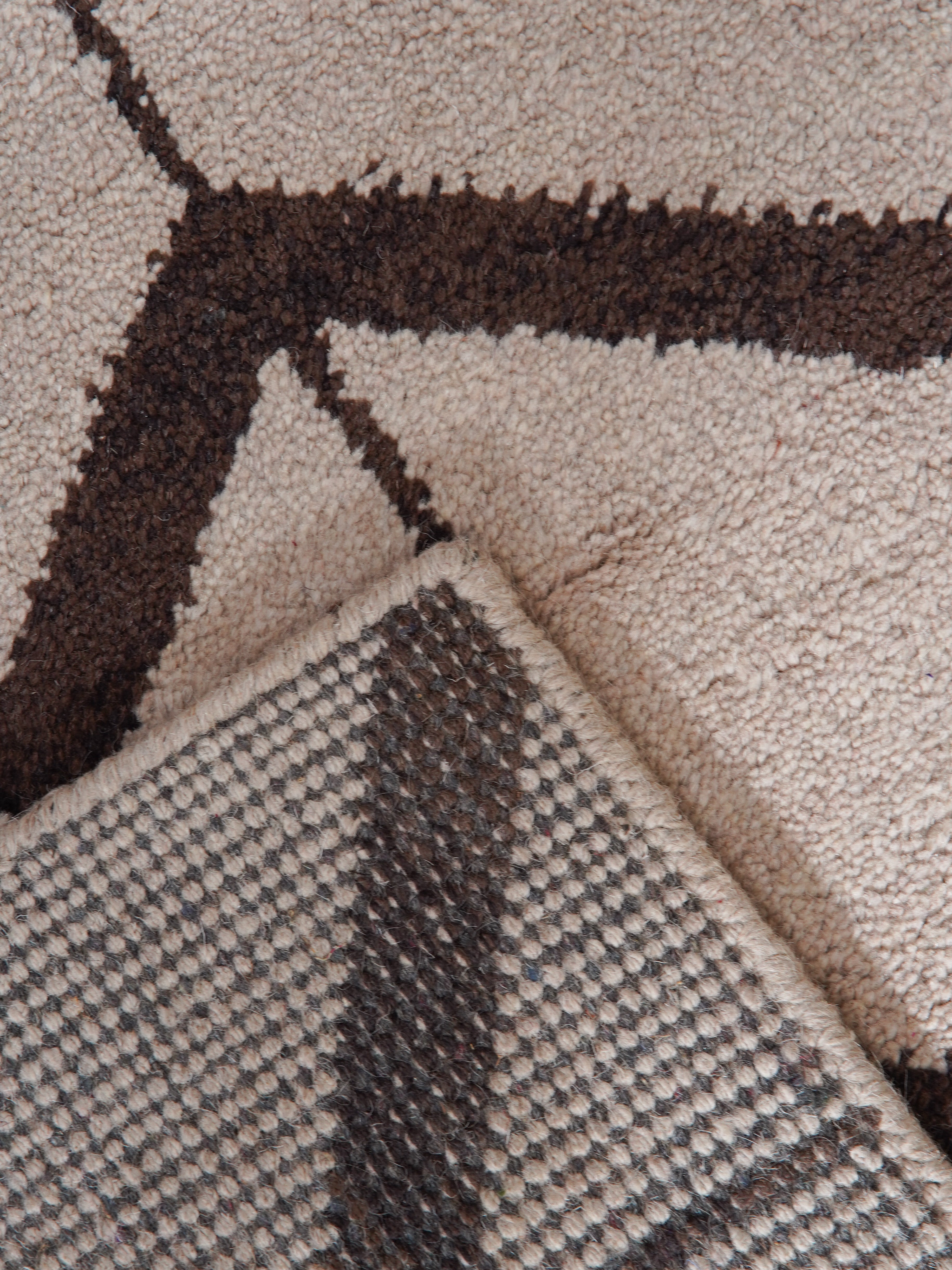 Chevron Hand Knotted Wool Area Rug