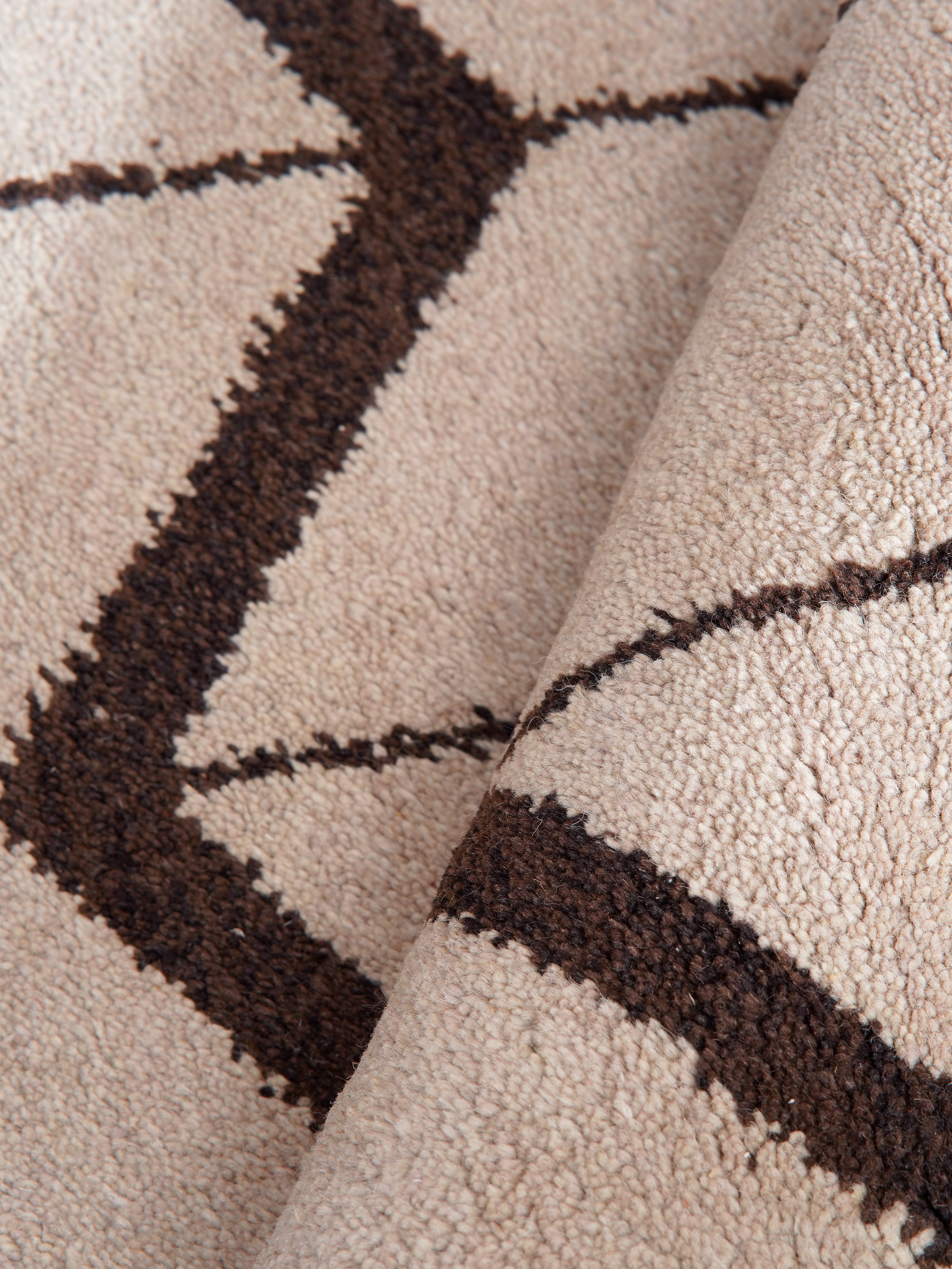 Chevron Hand Knotted Wool Area Rug