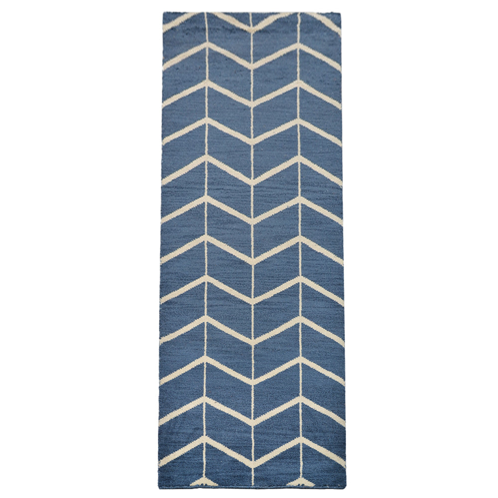 Chevron Hand Knotted Wool Area Rug