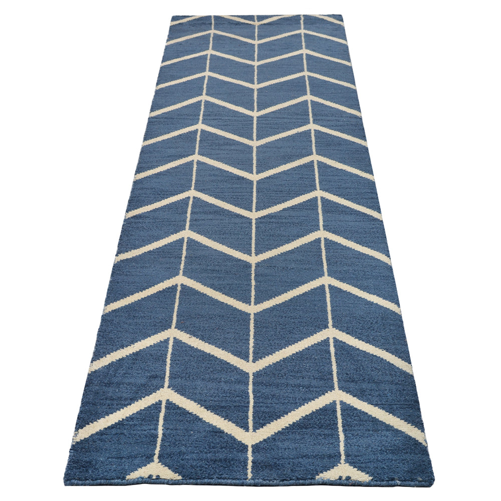 Chevron Hand Knotted Wool Area Rug