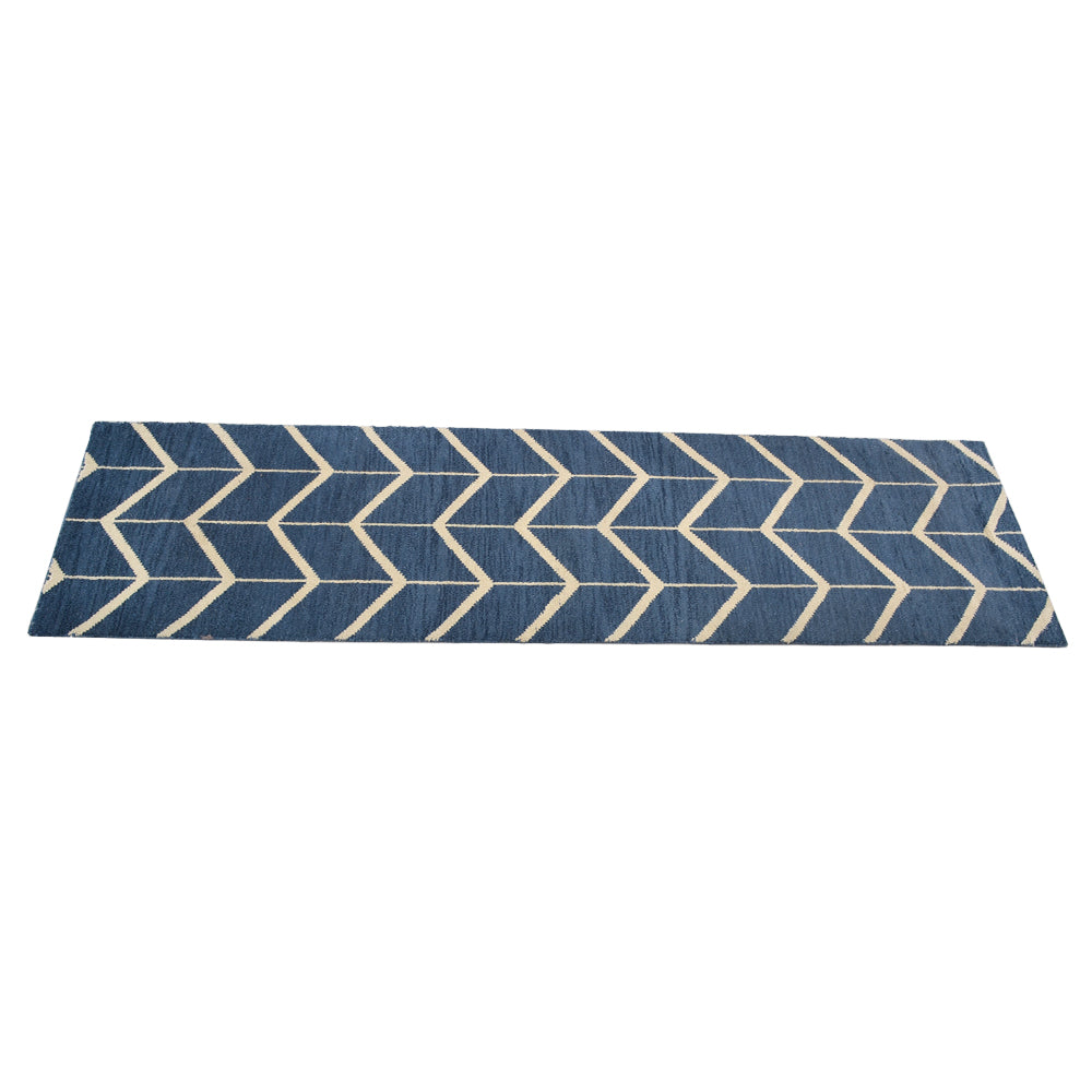 Chevron Hand Knotted Wool Area Rug