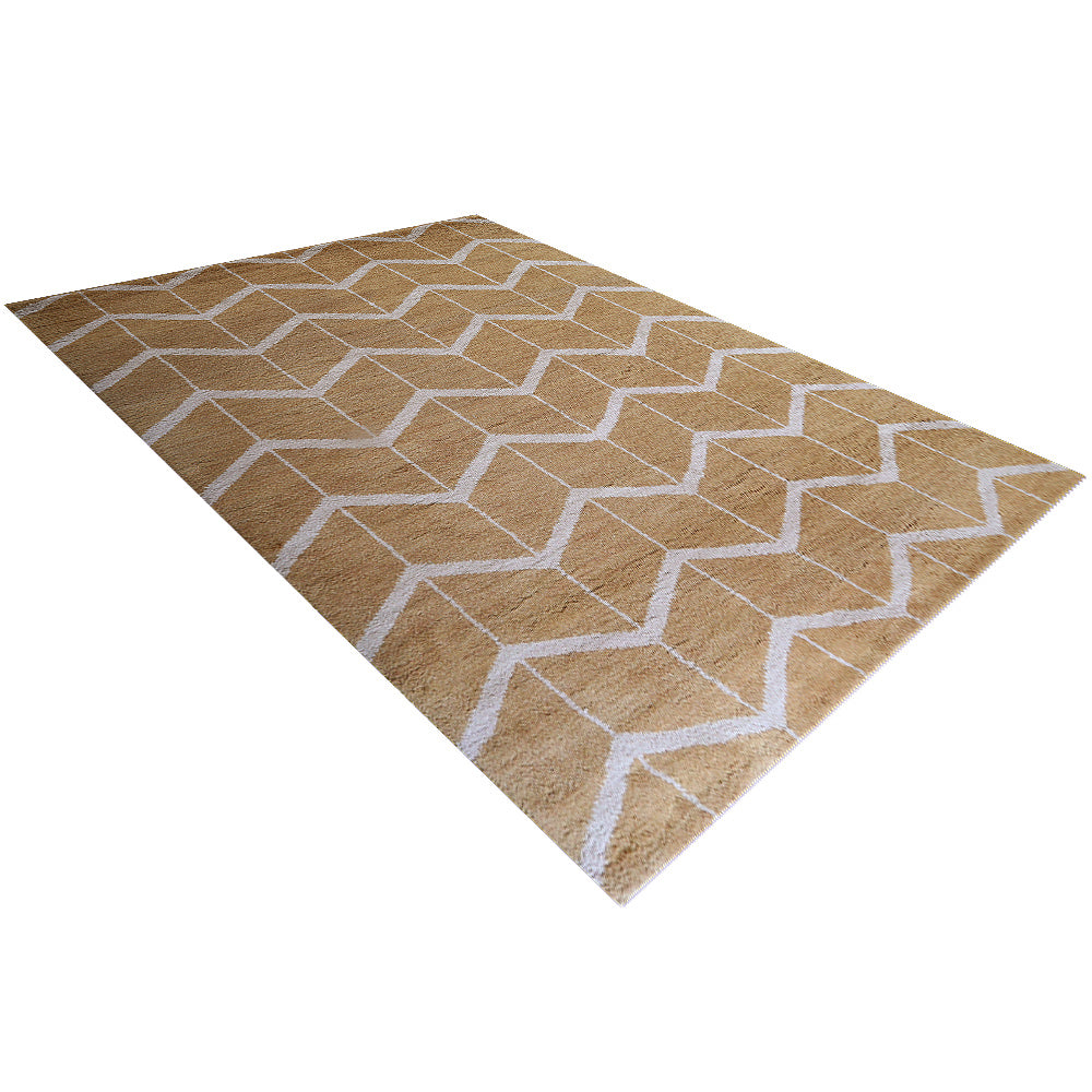 Chevron Hand Knotted Wool Area Rug