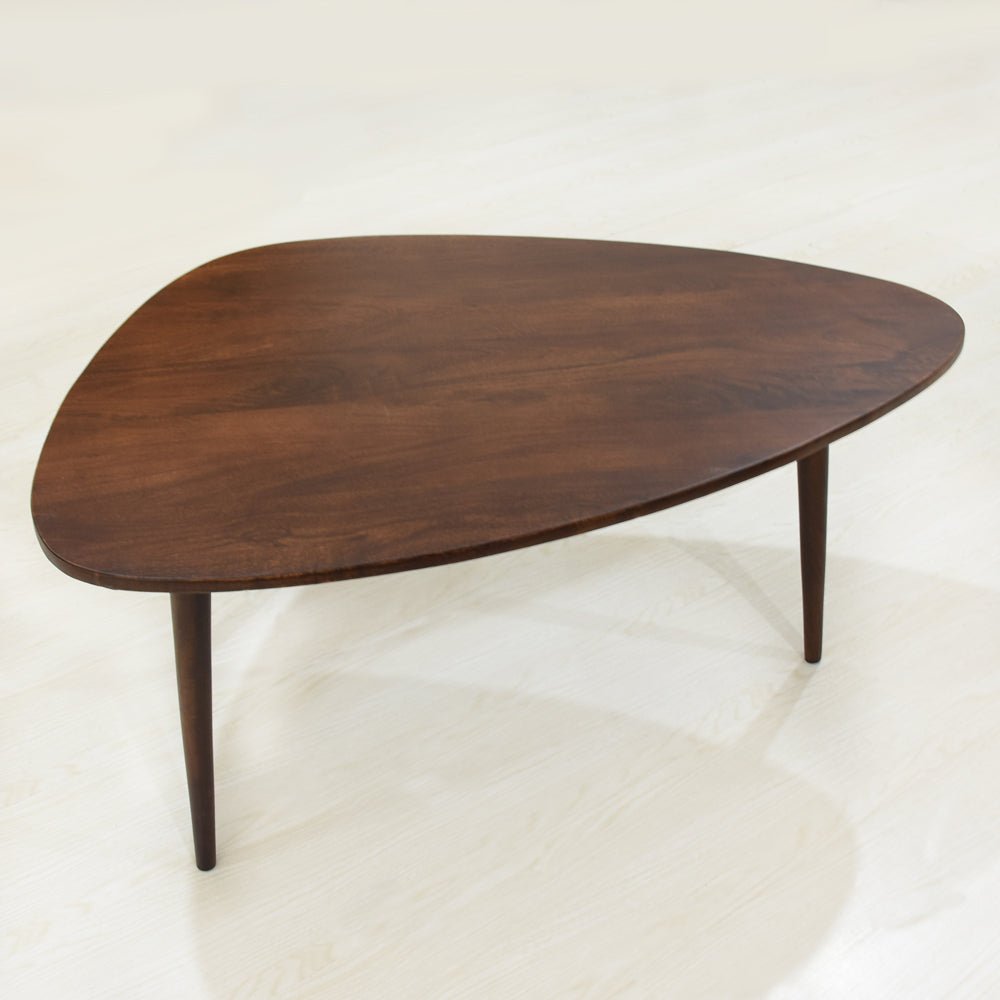 Oval Solid Wood Coffee Table - Walnut - BBH HOMES LLC