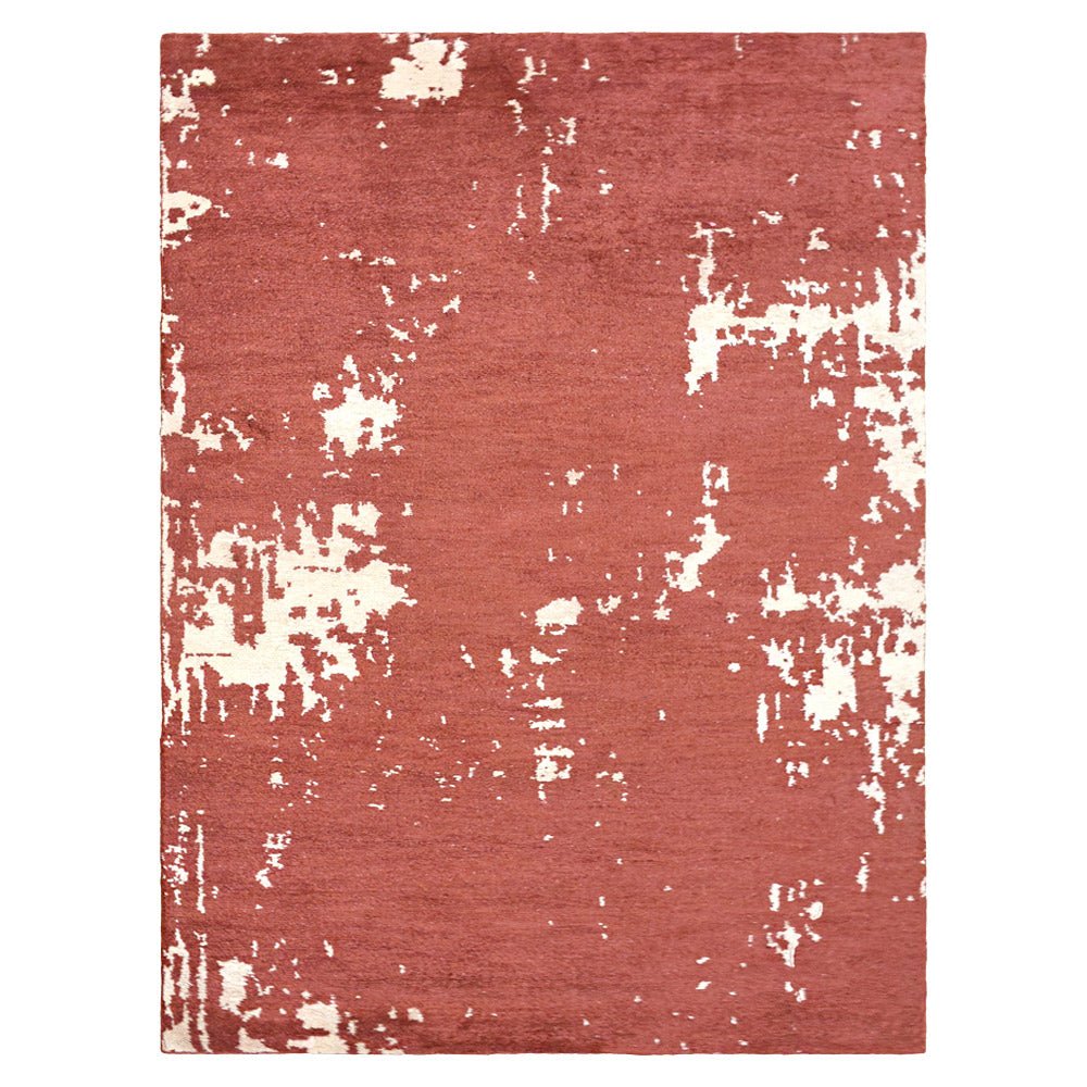 Rust Echo Hand Knotted Recycled Silk Rug - BBH HOMES LLC