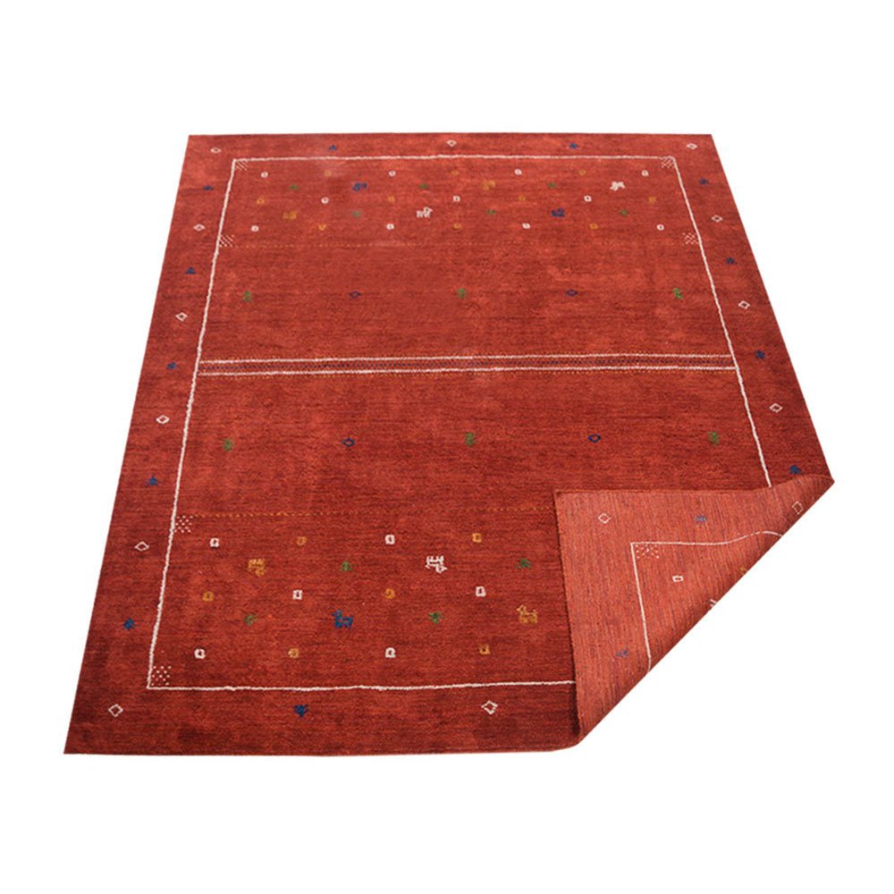 Rust Hand Knotted Recycled Silk Rug - BBH HOMES LLC