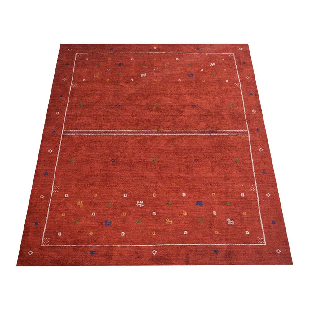 Rust Hand Knotted Recycled Silk Rug - BBH HOMES LLC