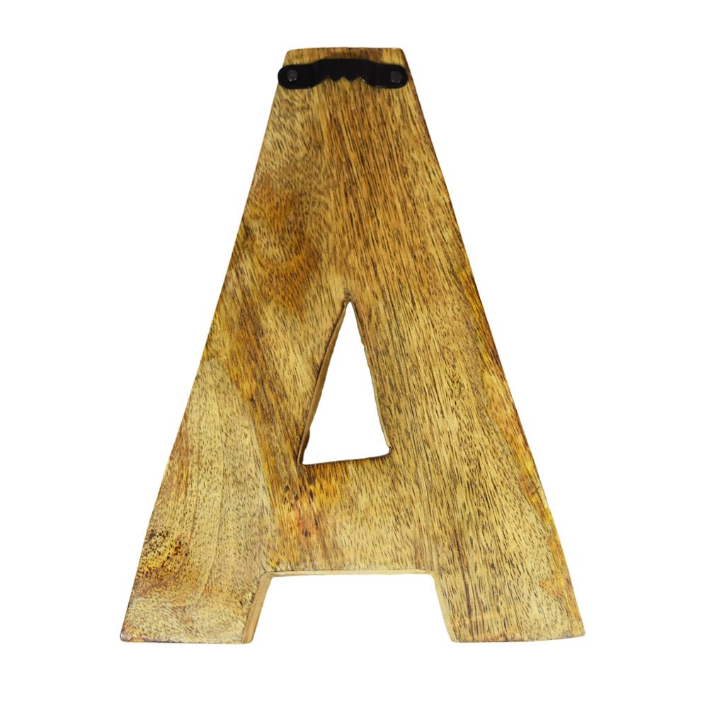 Safari Zebra Stripe Mango Wood Letter Block - BBH HOMES LLC