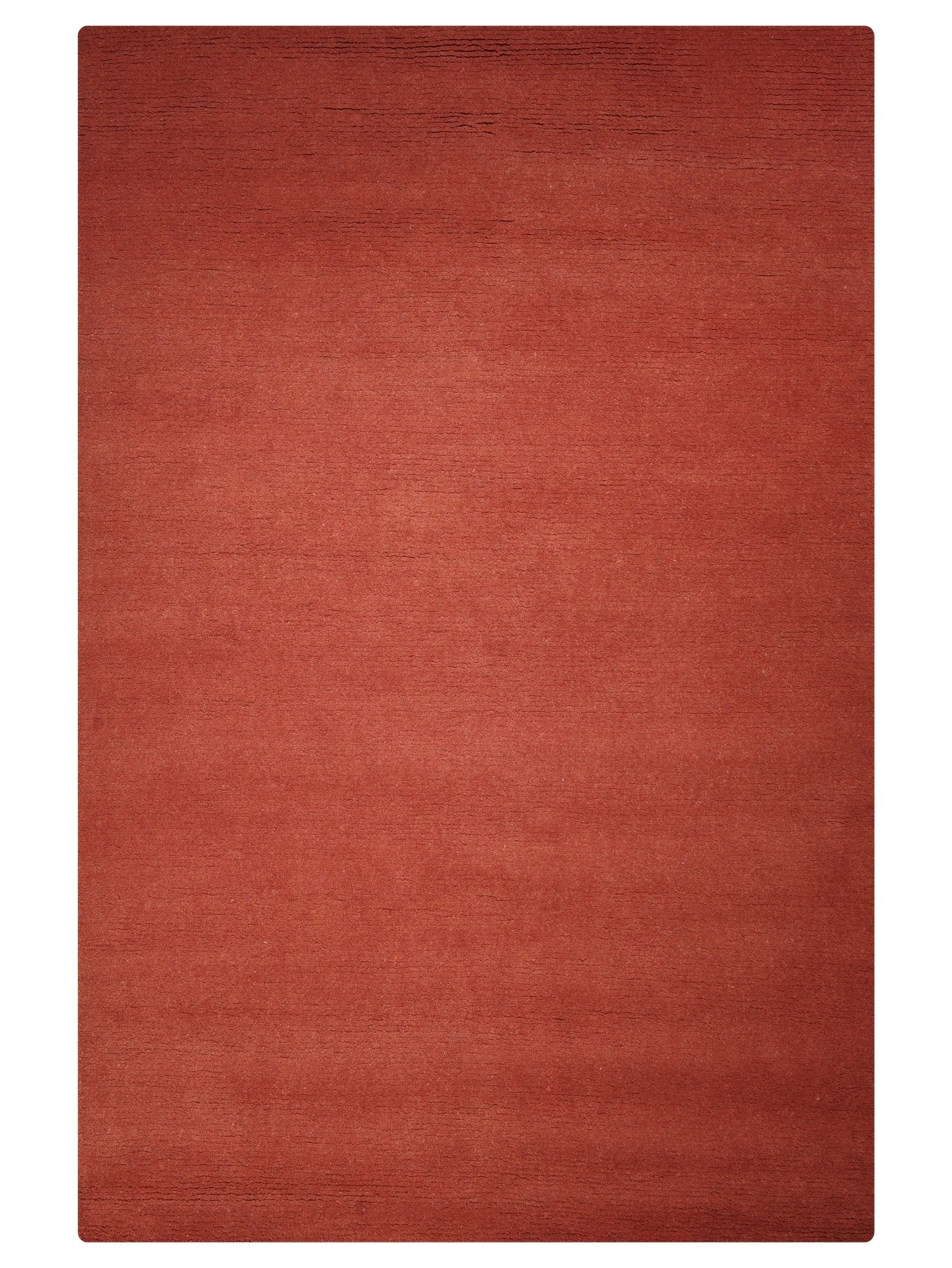 Solid Dark Red Hand Knotted Tibbati Wool Rug - BBH HOMES LLC